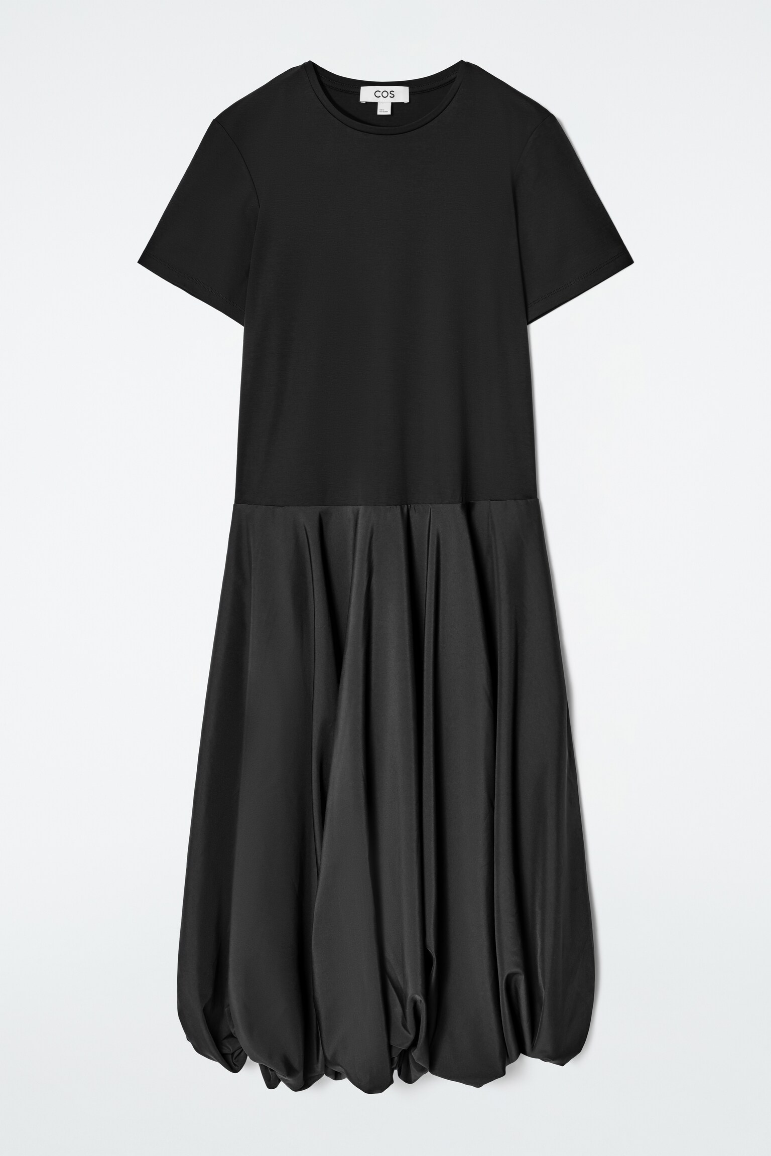 ROBE T-SHIRT À OURLET BULLE - NOIR - 2