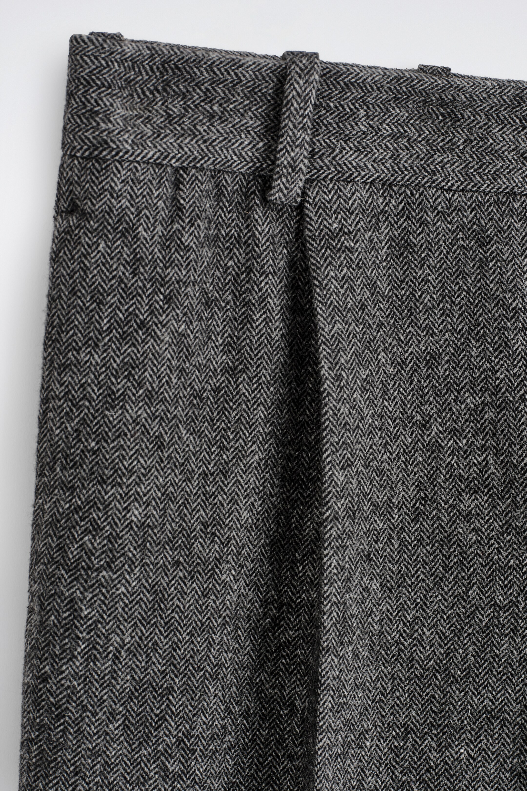 Grotere afbeelding bekijken: wollen visgraat rechte pijp broek - DONKER KHAKI - HEREN | H&M BE 8