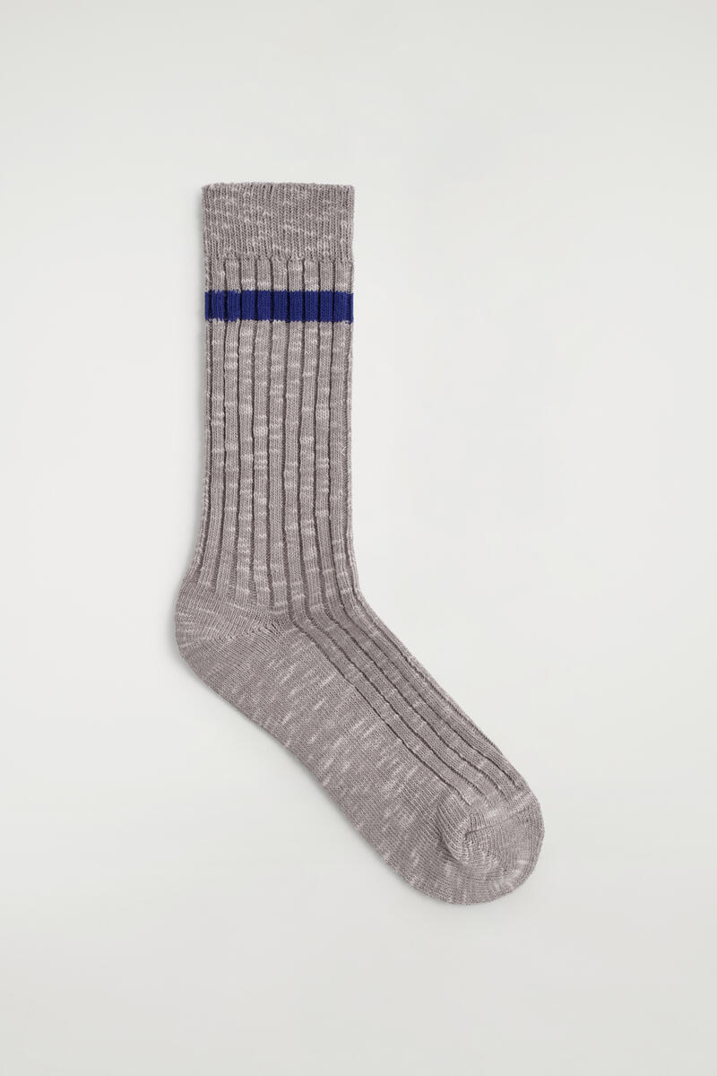 Chunky Rib-Knit Socks