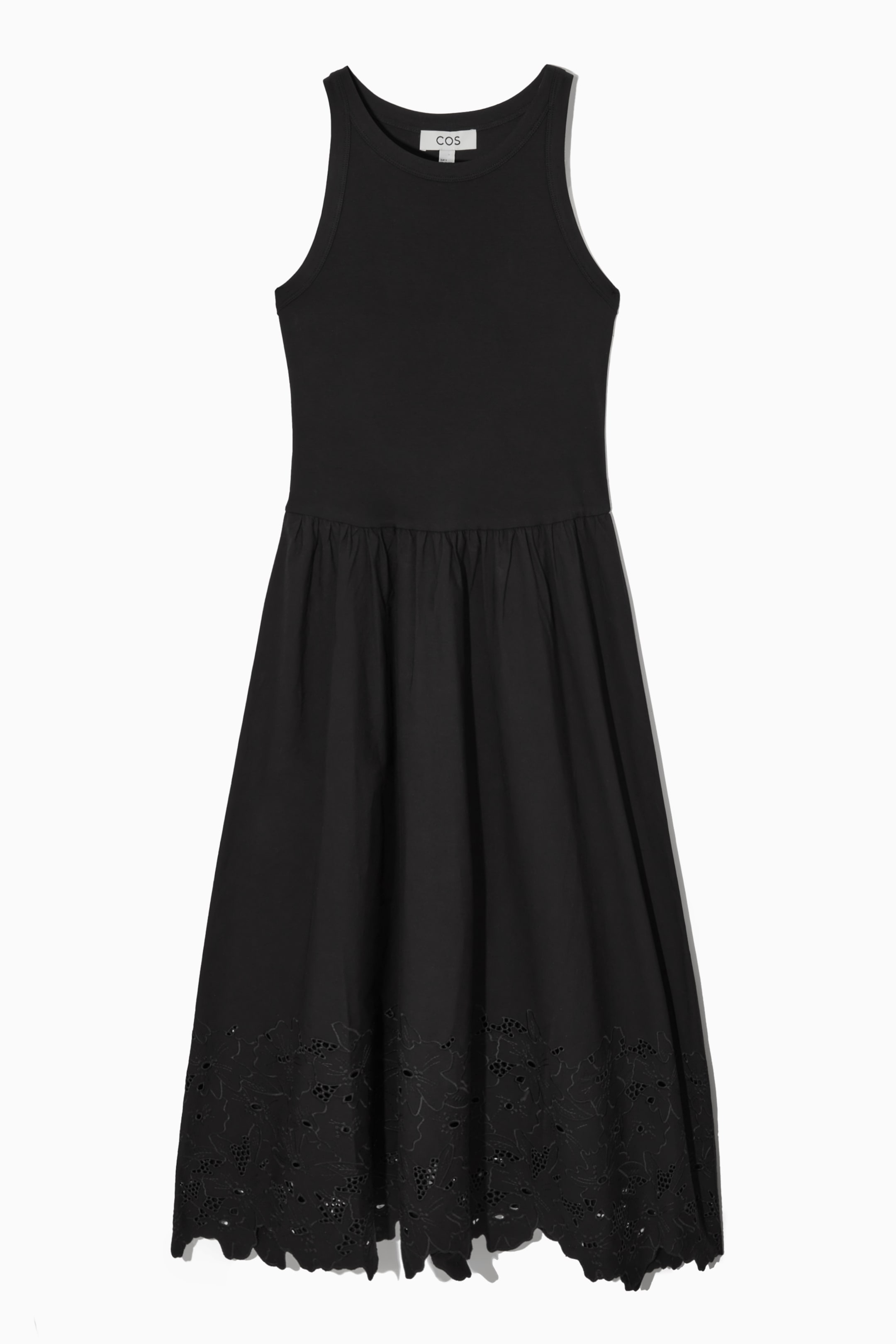 Grösseres Bild ansehen: ÄRMELLOSES MIDIKLEID MIT LOCHSTICKEREI - SCHWARZ - DAMEN | H&M CH 1
