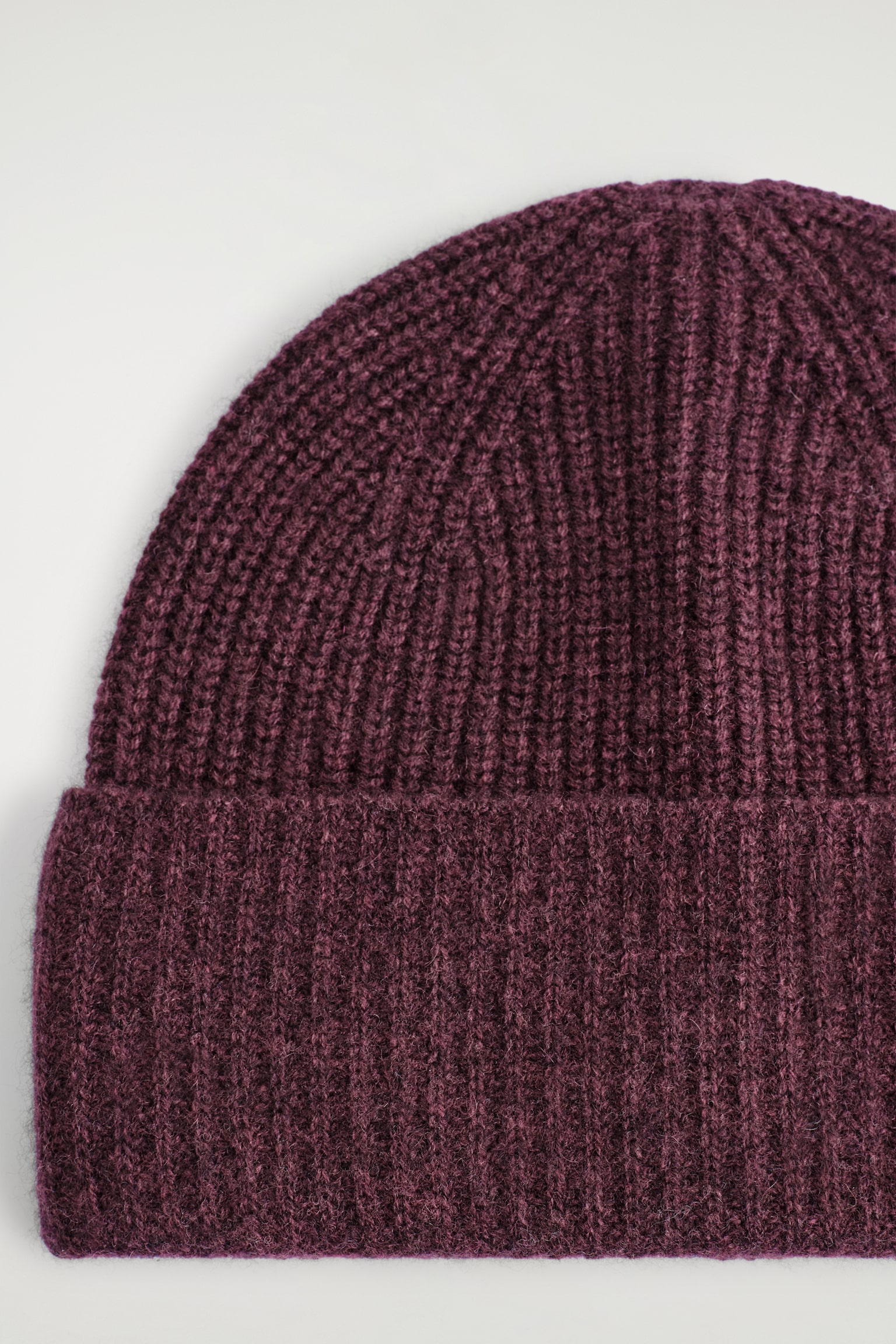 WOOL-CASHMERE BEANIE - BORDEAUX MÉLANGE - 3