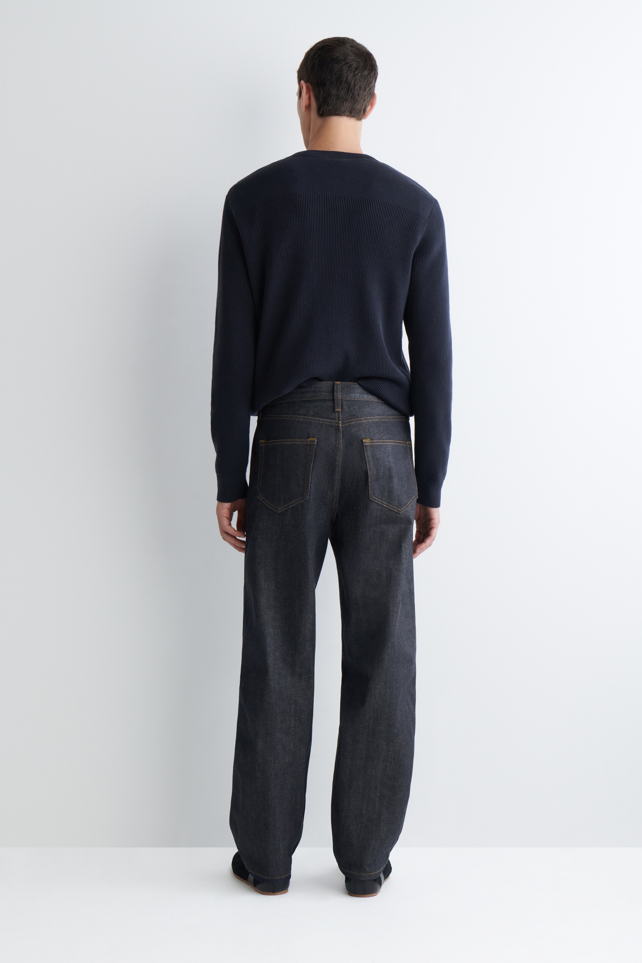 Grotere afbeelding bekijken: Rider raw selvedge jeans met rechte pijpen - ONBEWERKT INDIGO - HEREN | H&M BE 5