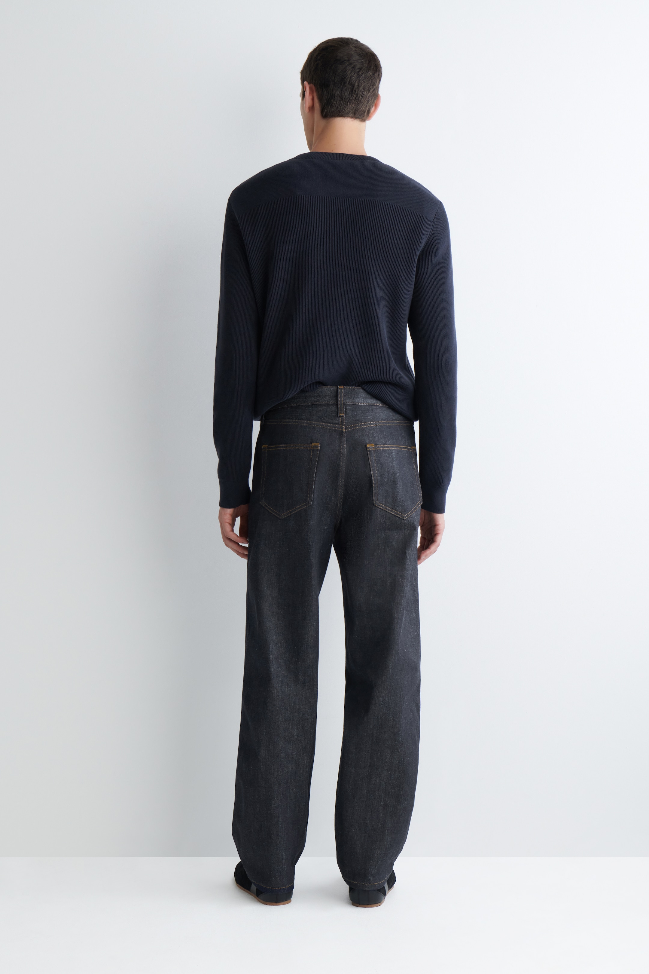 Visa större bild: RIDER RAW SELVEDGE STRAIGHT-LEG JEANS - OTVÄTTAD INDIGO - HERR | H&M SE 5