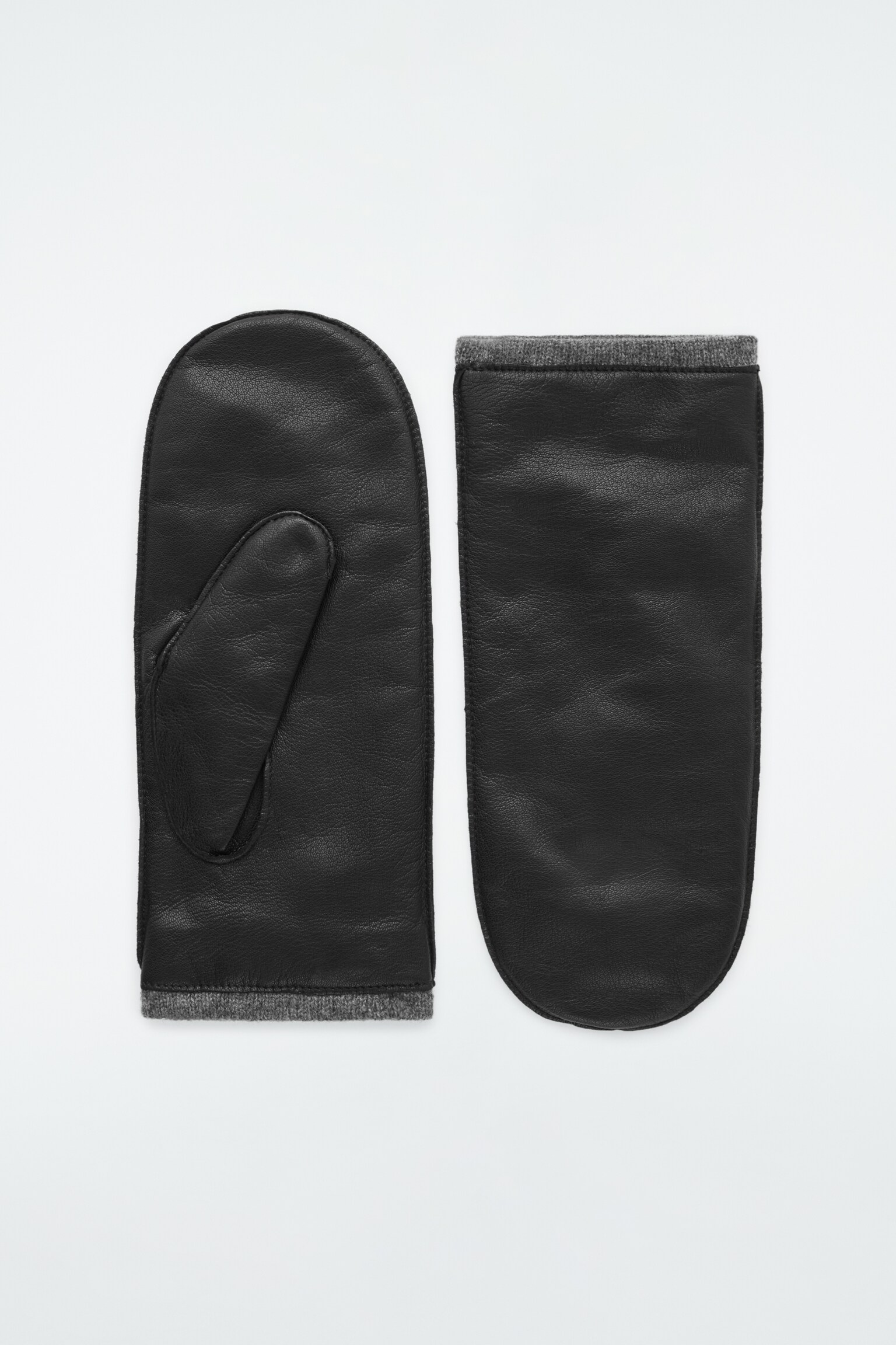 LEDERFÄUSTLINGE MIT KASCHMIRFUTTER - SCHWARZ/BRAUN