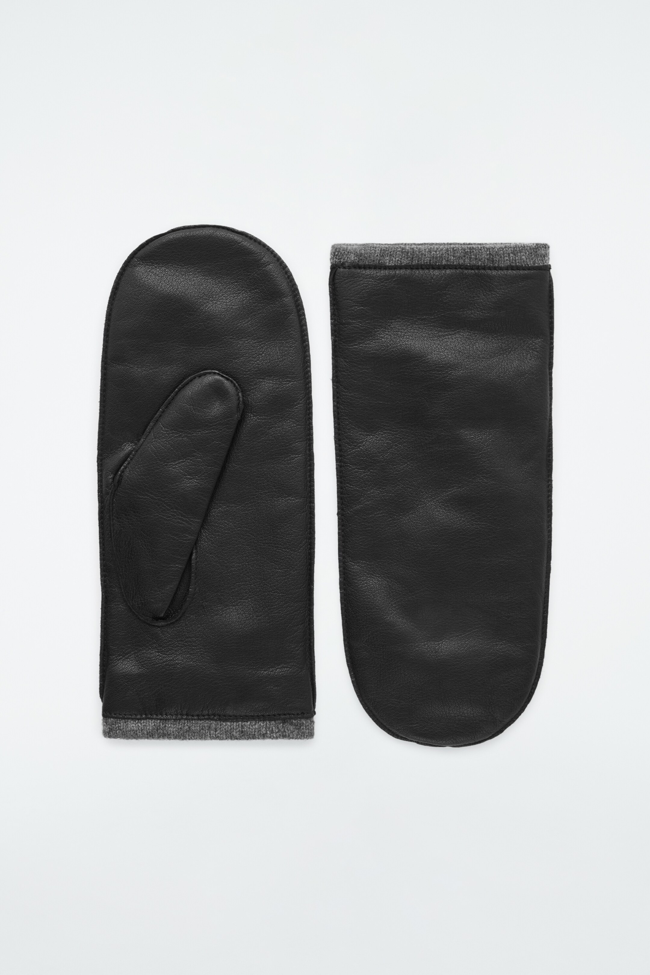 Grösseres Bild ansehen: LEDERFÄUSTLINGE MIT KASCHMIRFUTTER - SCHWARZ/BRAUN - DAMEN | H&M CH 1