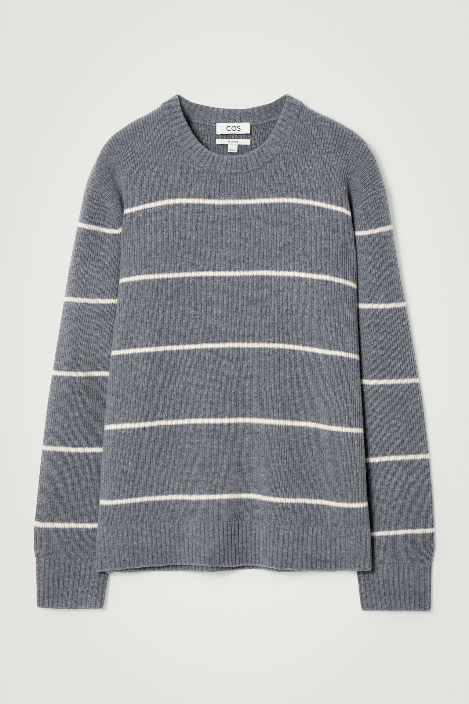 MAGLIONE A RIGHE IN MISTO LANA E YAK - GRIGIO / RIGHE