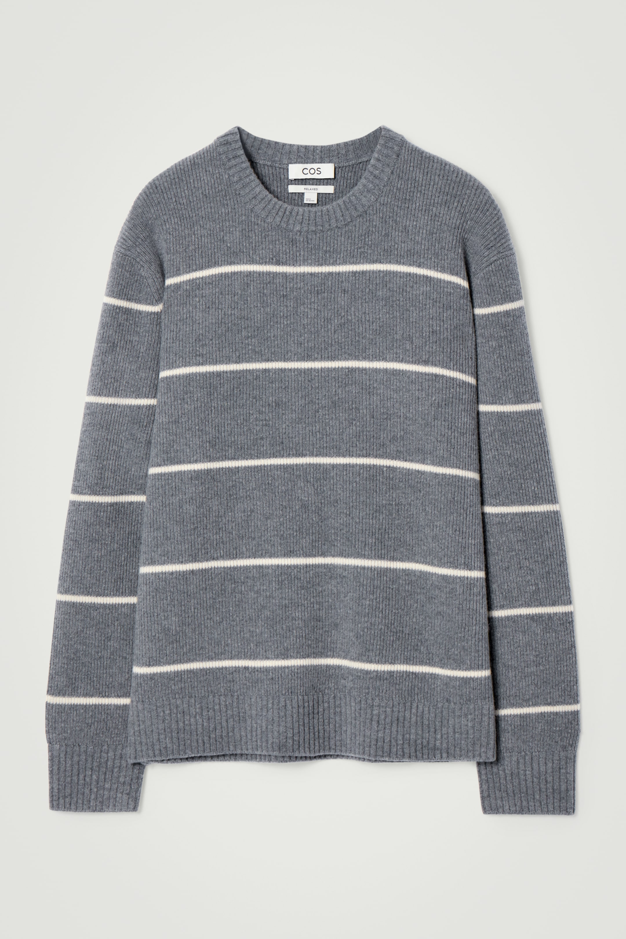 Agrandir l'image: PULL RAYÉ EN MAILLE DE LAINE-YAK - GRIS / RAYÉ - HOMME | H&M FR 1