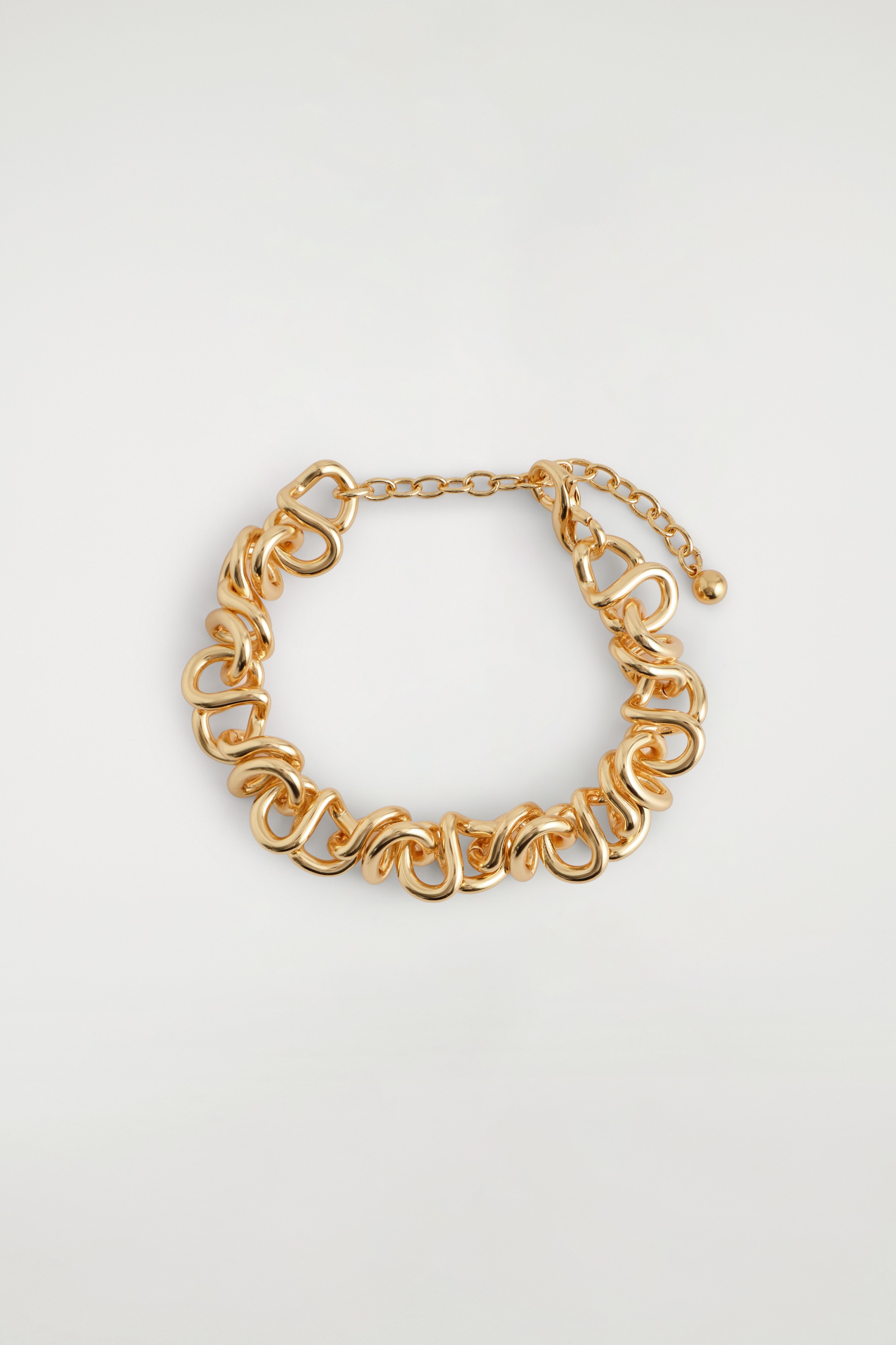KNOTTED CHAIN BRACELET - זהב