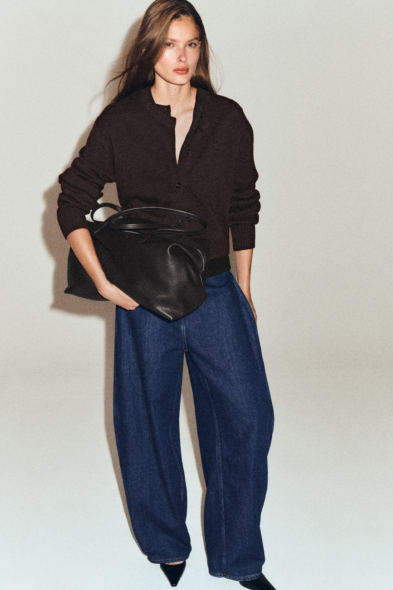MERINO WOOL SWEATER — BROWN