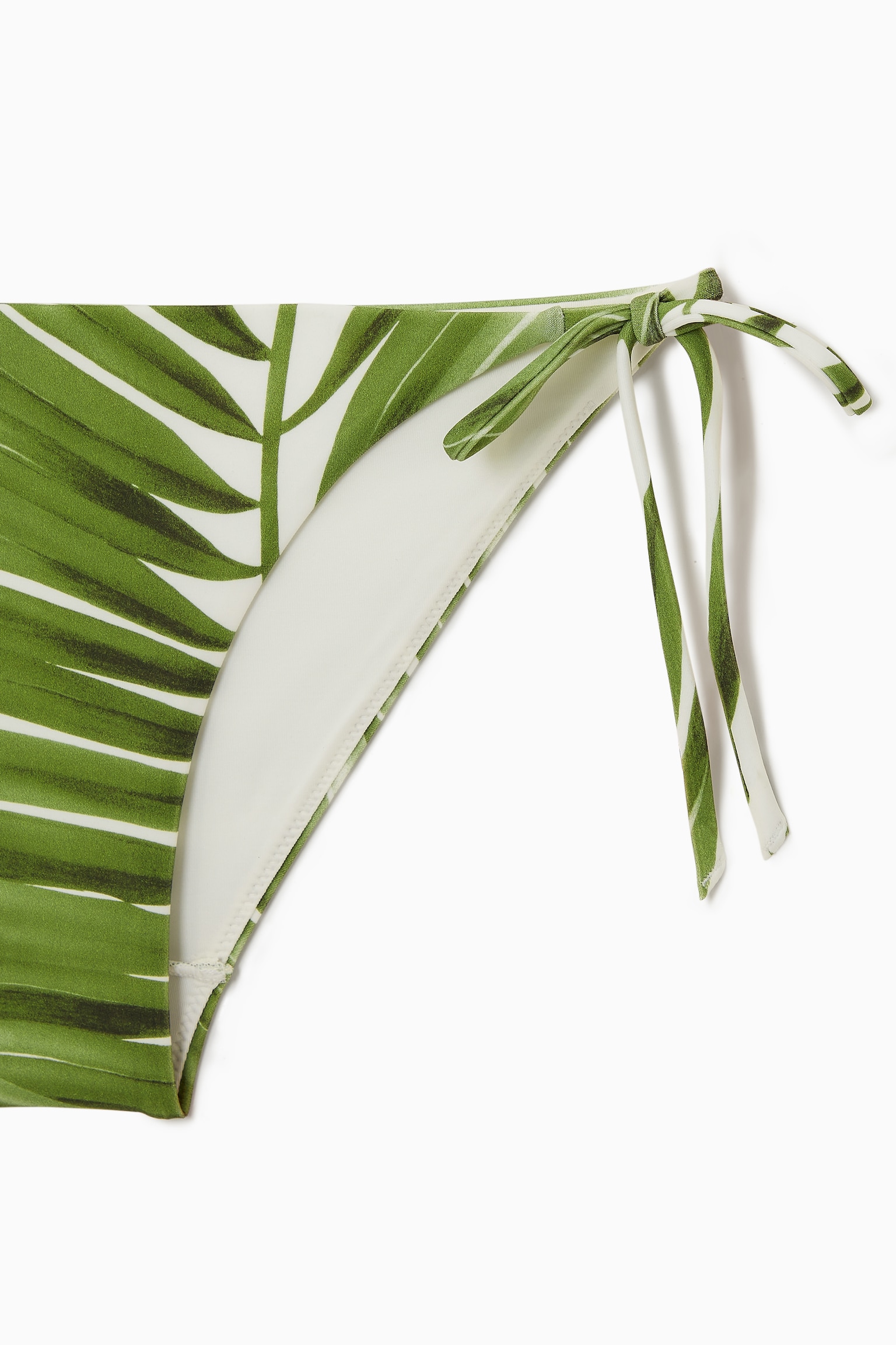TIE-SIDE BIKINI BRIEFS - WHITE / GREEN - 2