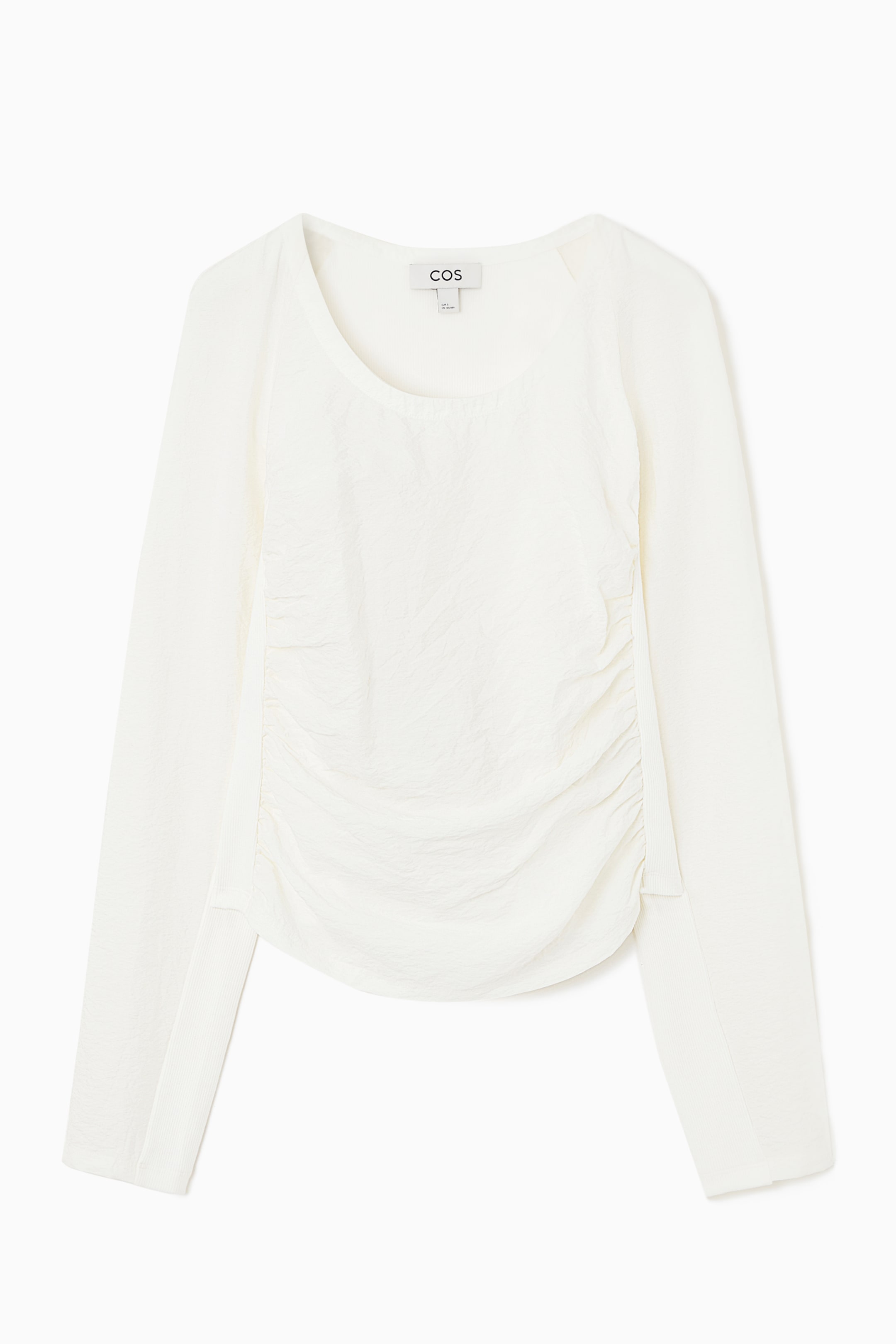 View larger image: SILK-PANELLED SCOOP-NECK TOP - IVORY - Ladies | H&M GB 1