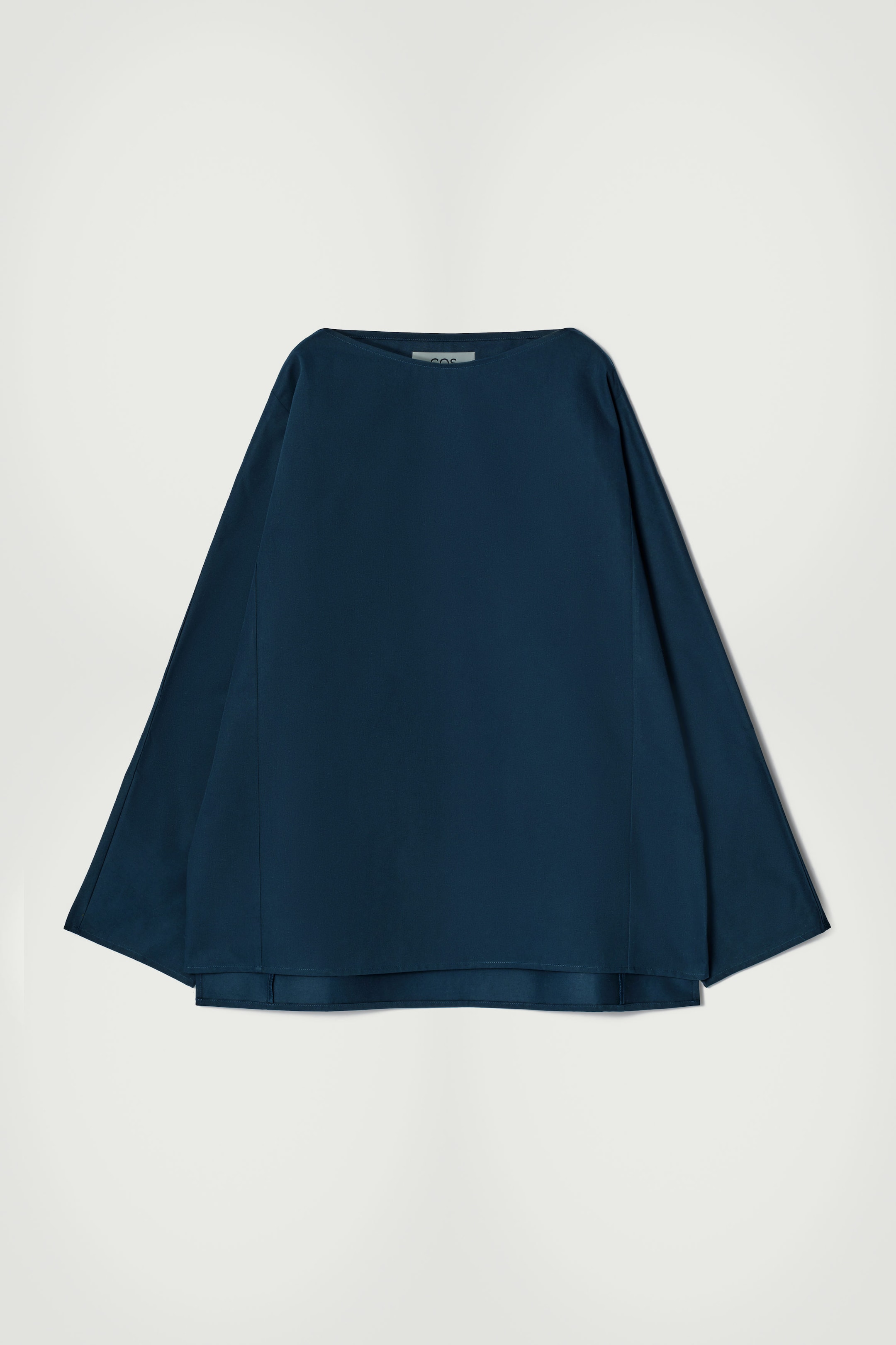 OVERSIZED BOAT-NECK COTTON TOP