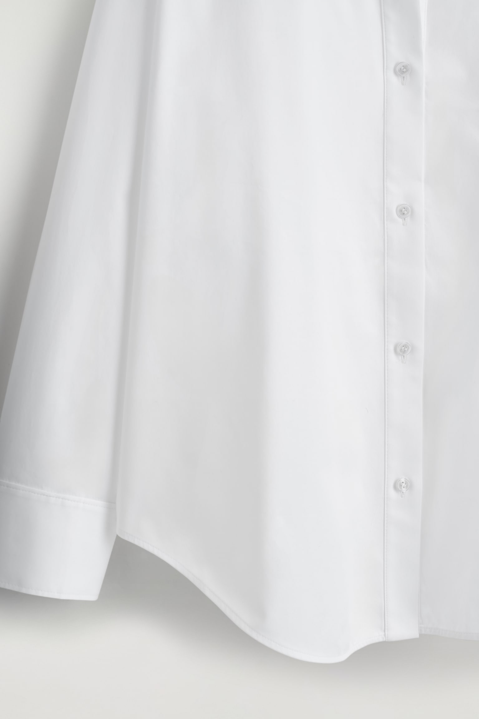 CHEMISE À COL OUVERT EN COTON - BLANC - 3