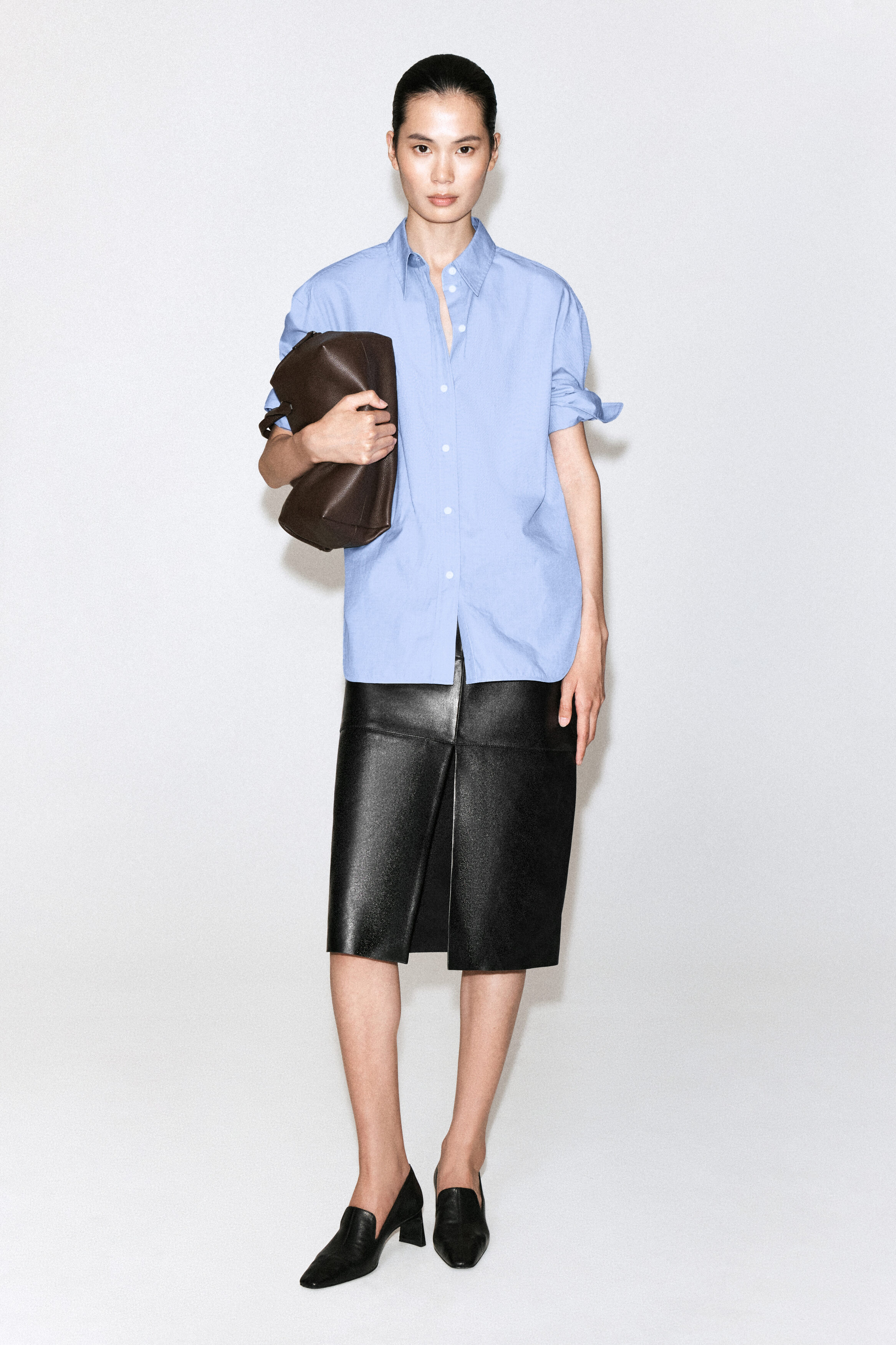 FOLDED-CUFF COTTON SHIRT - thumbnail 8