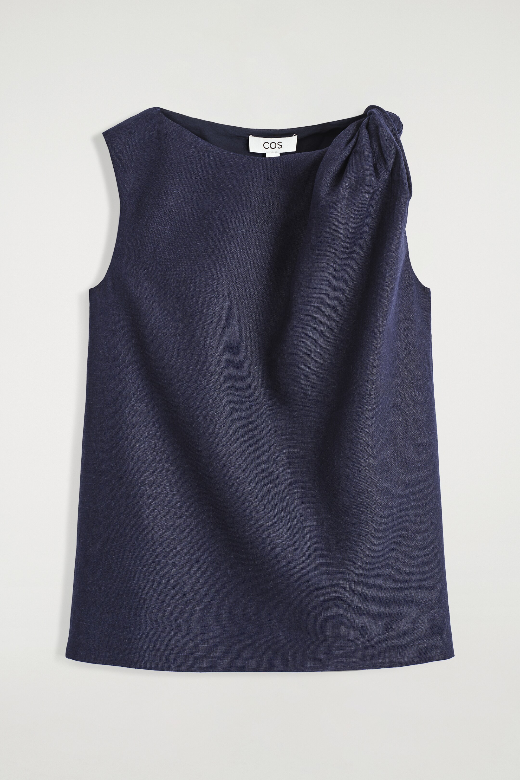 Ver imagen más grande: TOP DE LINO CON DETALLE RETORCIDO - AZUL MARINO - MUJER | H&M ES 6