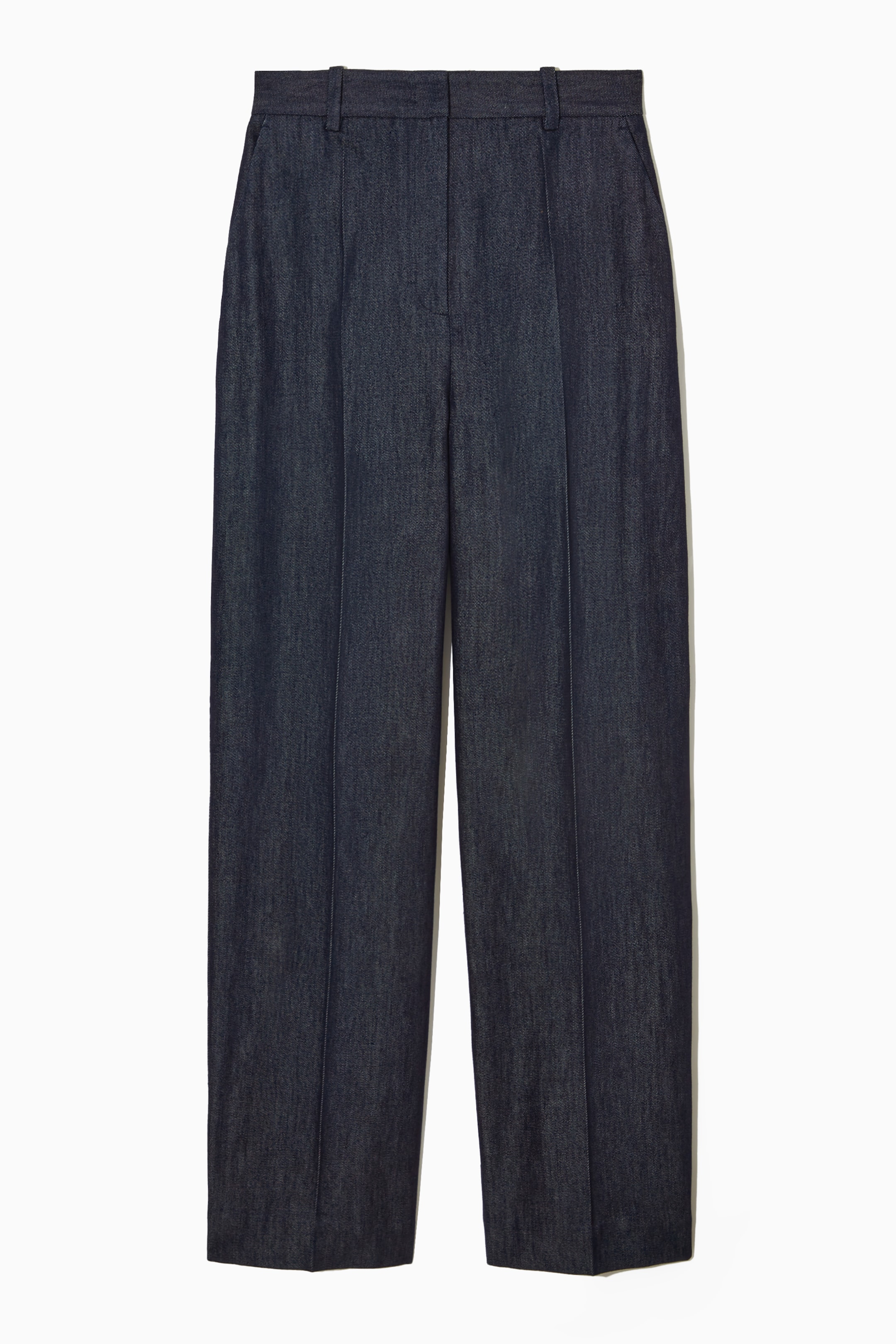 Grösseres Bild ansehen: SCHMALE ELEGANTE HOSE AUS DENIM MIT GERADEM BEIN - Dunkelblau - DAMEN | H&M CH 1