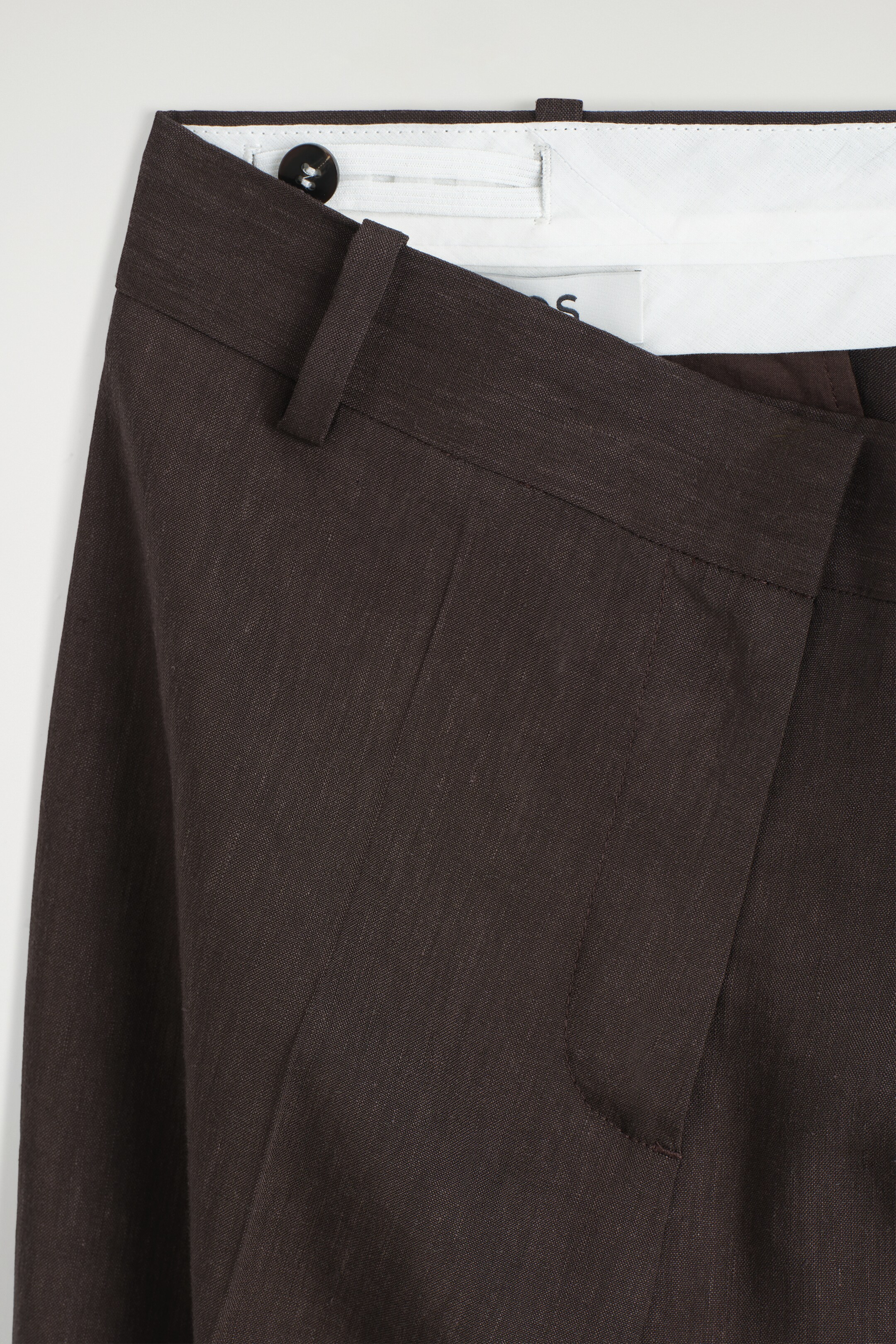 Grösseres Bild ansehen: ELEGANTE LEINENHOSE MIT GERADEM BEIN - DUNKELBRAUN - DAMEN | H&M CH 7