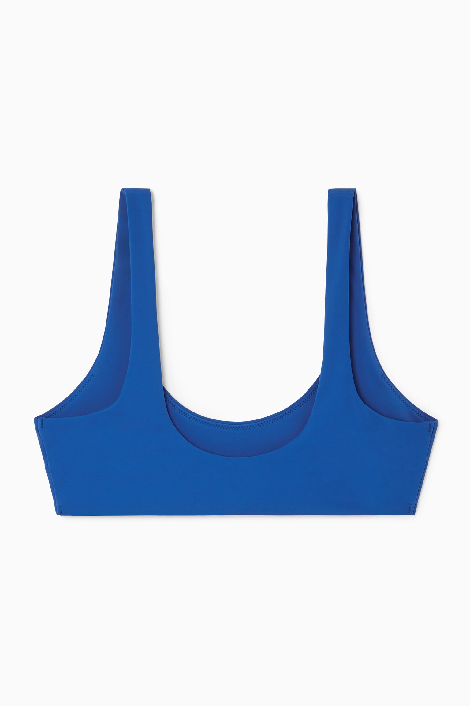 SCOOP-NECK BIKINI TOP - BLUE - 2
