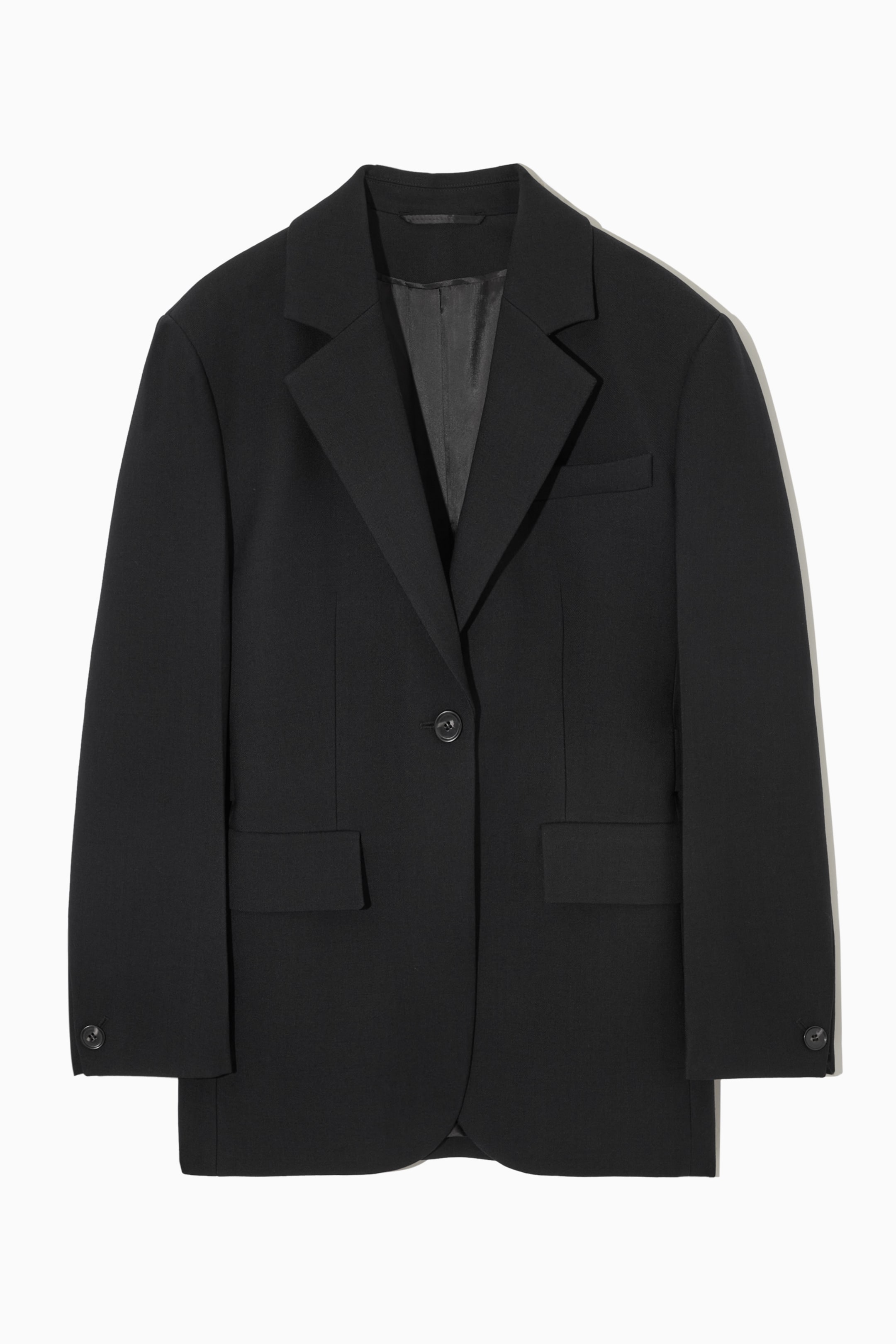 Grösseres Bild ansehen: SCHMALER TAILLIERTER BLAZER AUS WOLL-MIX - BLACK - DAMEN | H&M CH 1