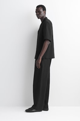SEERSUCKER RESORT SHIRT — BLACK 2