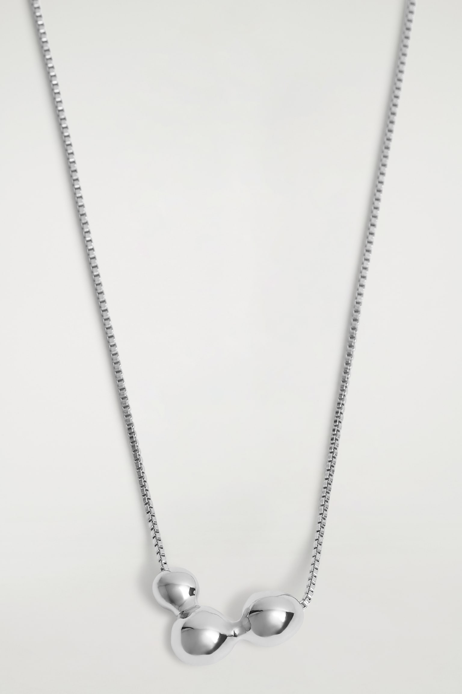 COLLANA CON PENDENTE A FORMA DI BOLLE - ARGENTO/ORO - 3