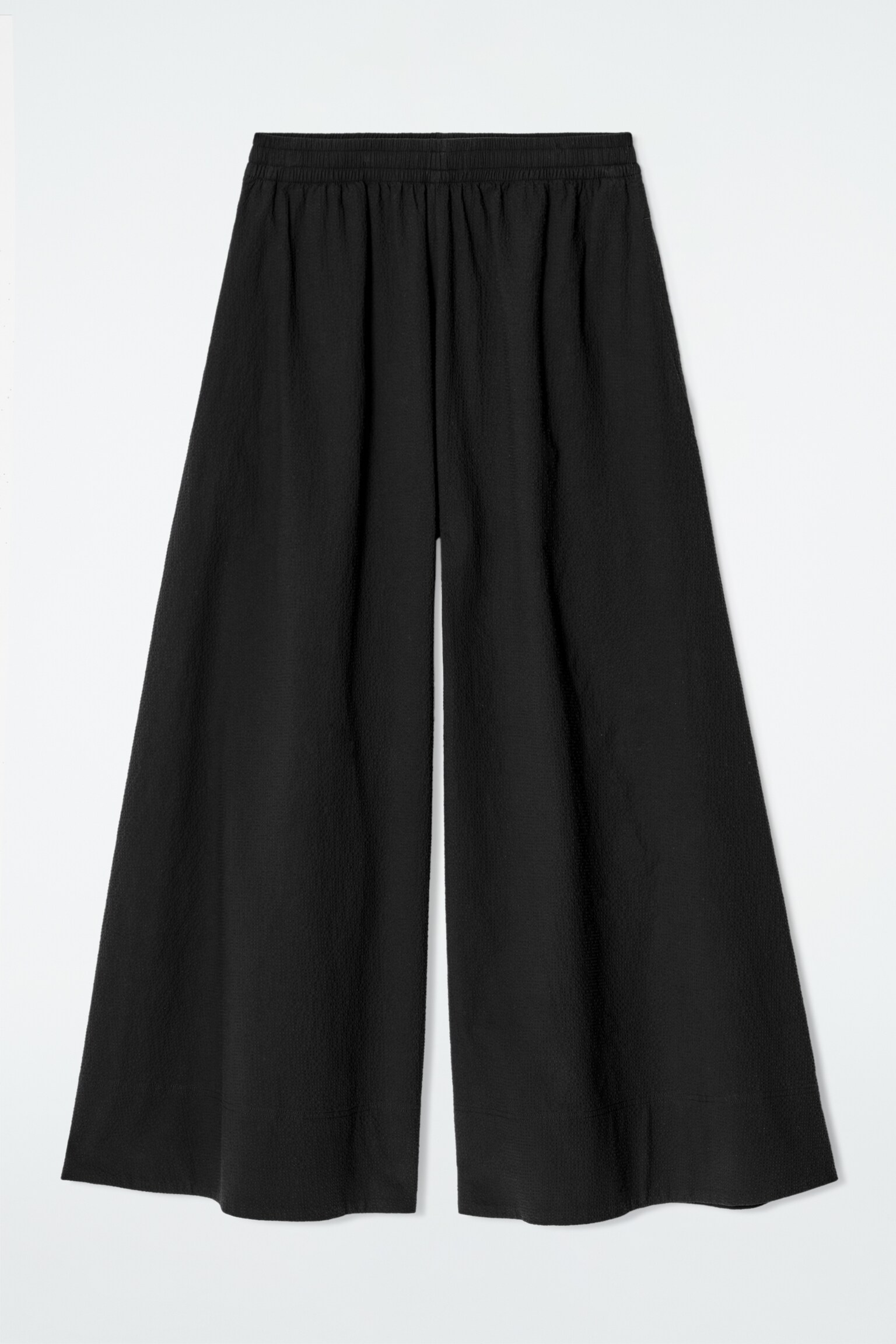 JUPE-CULOTTE EN CRÊPE - NOIR/IVOIRE / BRUN / RAYURES - 2