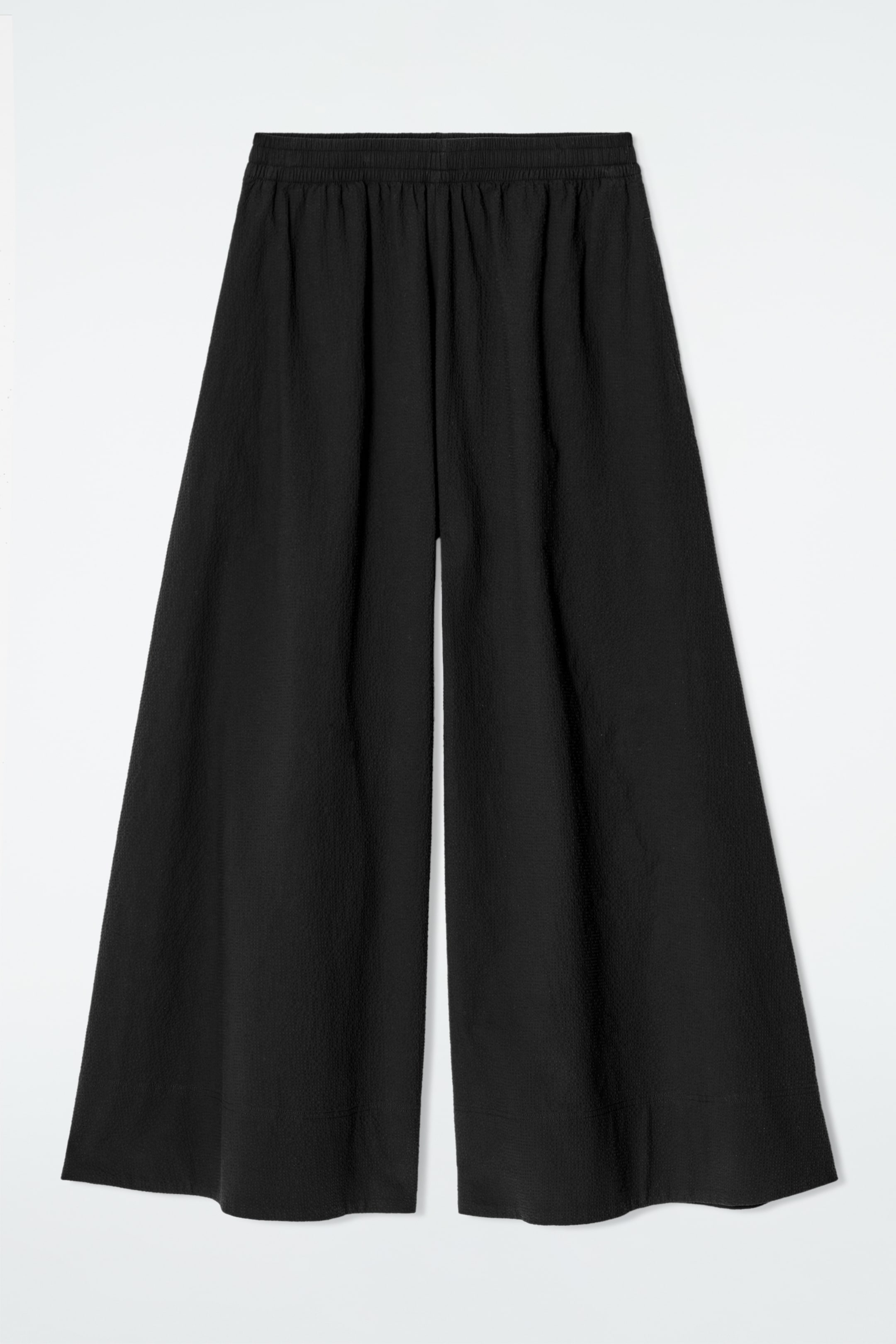 Zobrazit větší obrázek: KALHOTY CULOTTES ZE SEERSUCKERU - ČERNÁ - ŽENY | H&M CZ 5