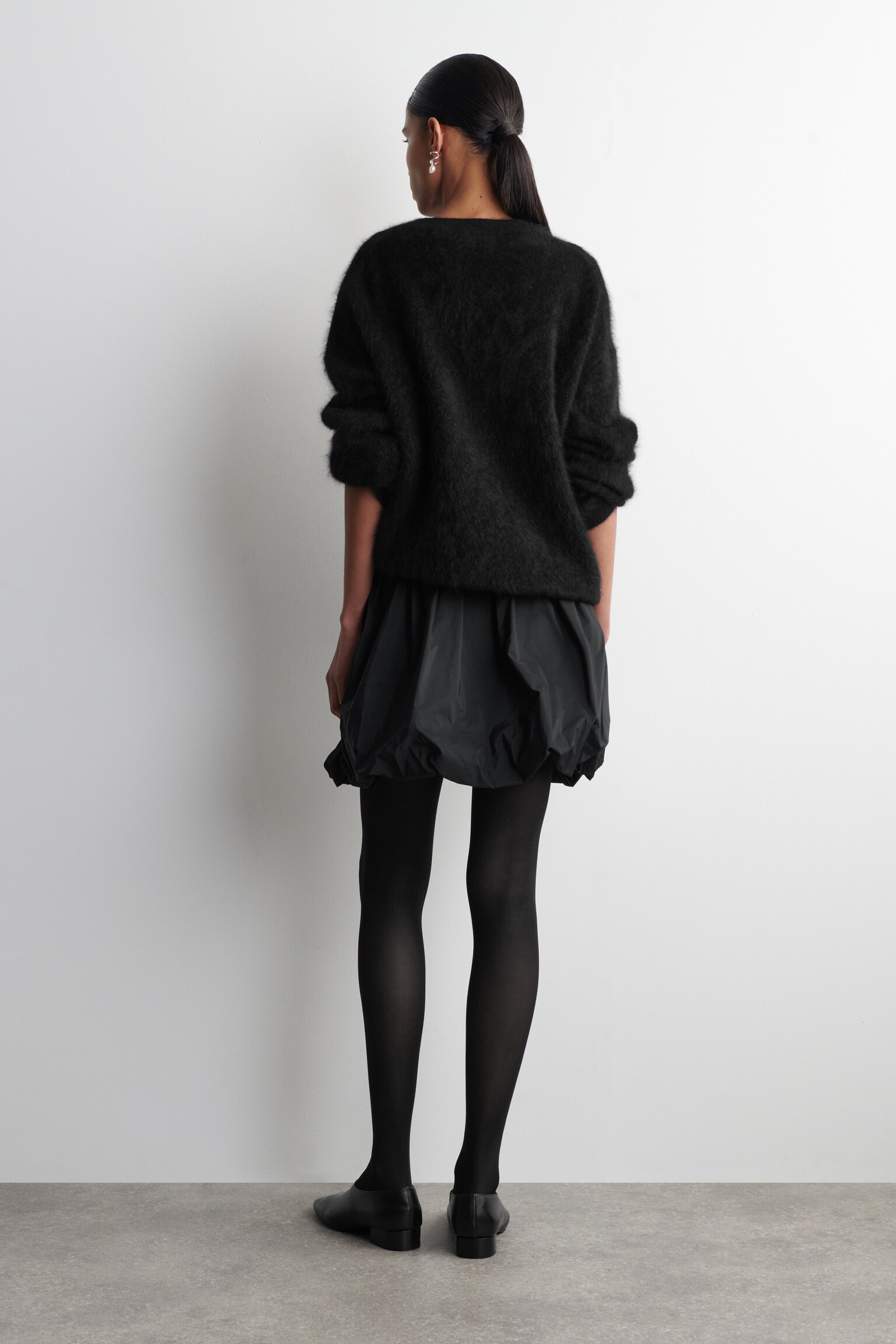 MINIROCK MIT BUBBLE-SAUM - SCHWARZ - 4