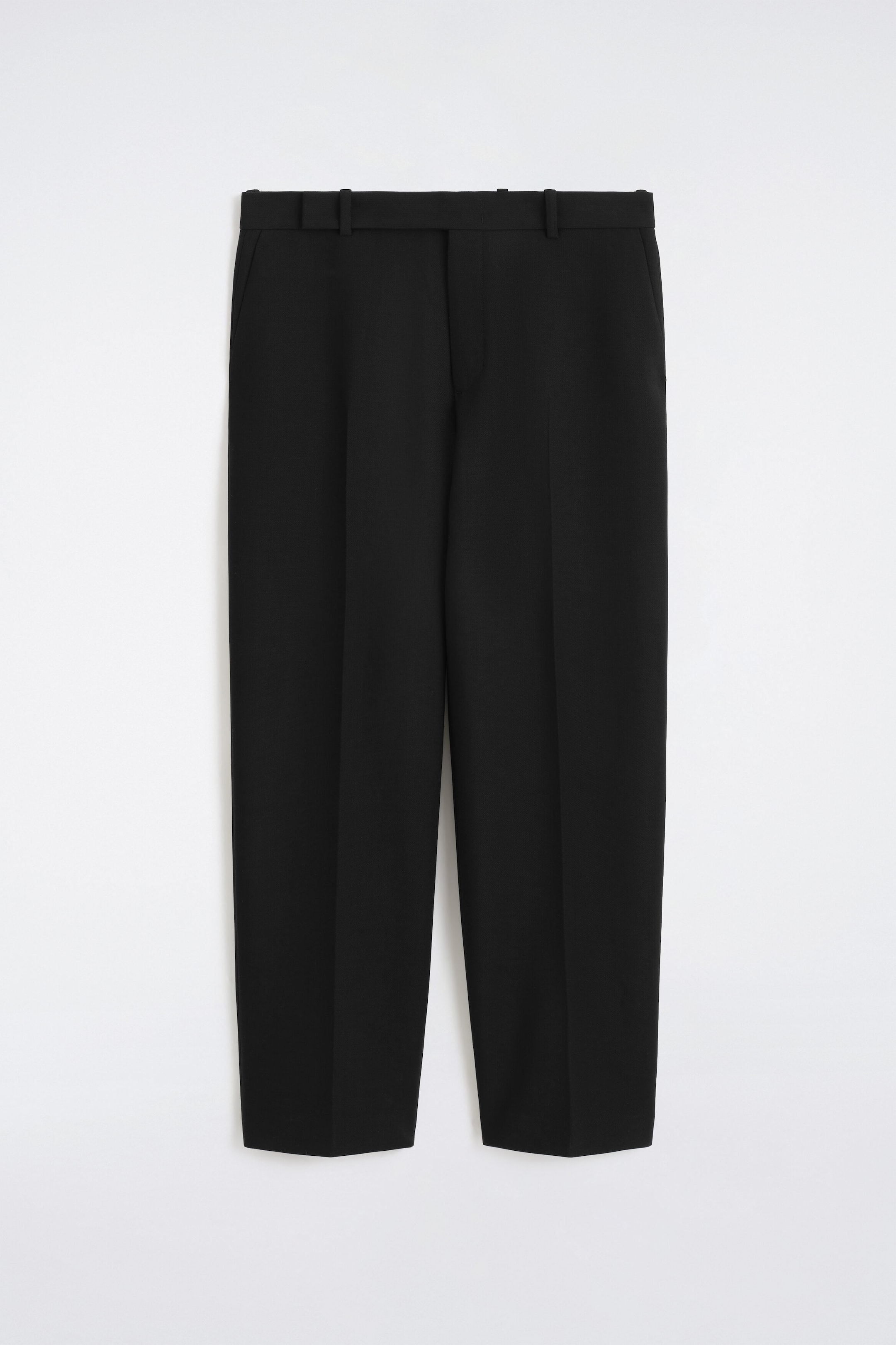 WOOL-BLEND RELAXED-FIT STRAIGHT-LEG TROUSERS