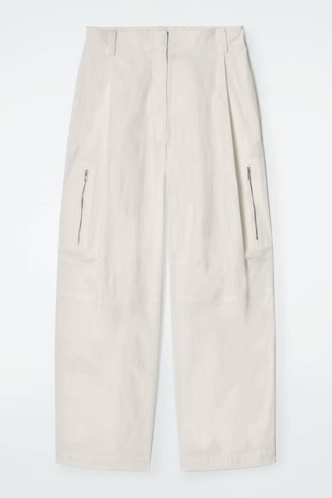 UTILITY BARREL-LEG CARGO TROUSERS - OFF-WHITE - 1