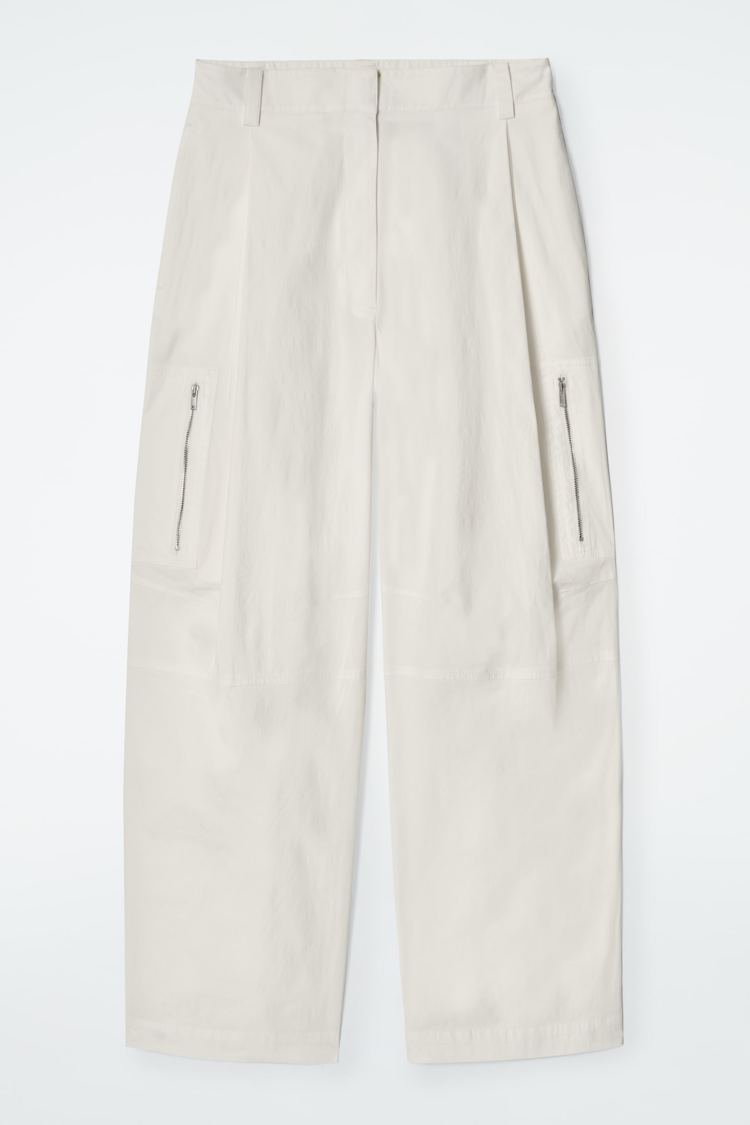 UTILITY BARREL-LEG CARGO TROUSERS - OFF-WHITE/BLACK