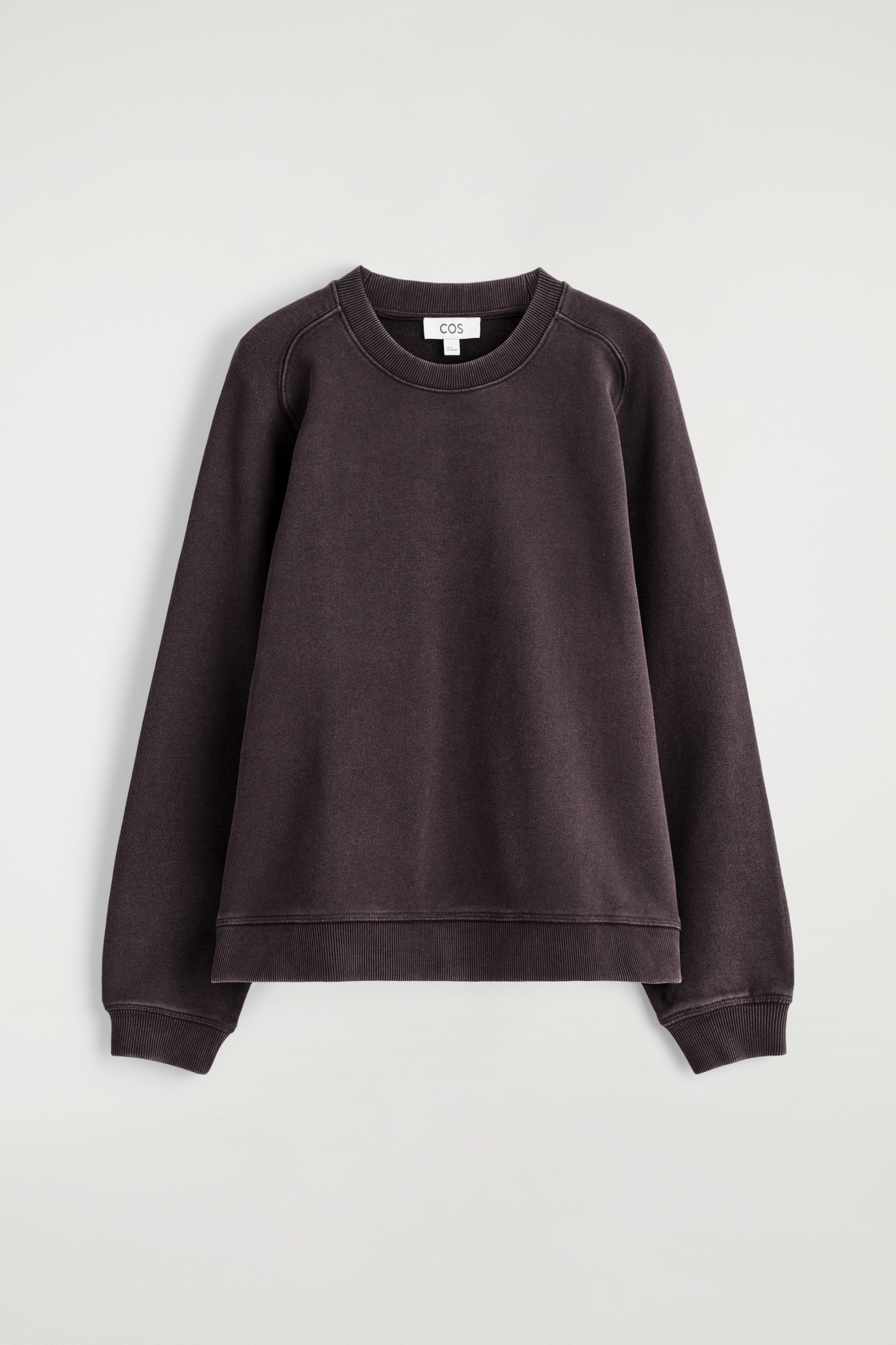 COTTON SWEATSHIRT - DARK PURPLE/DARK-GREY MÉLANGE - 2