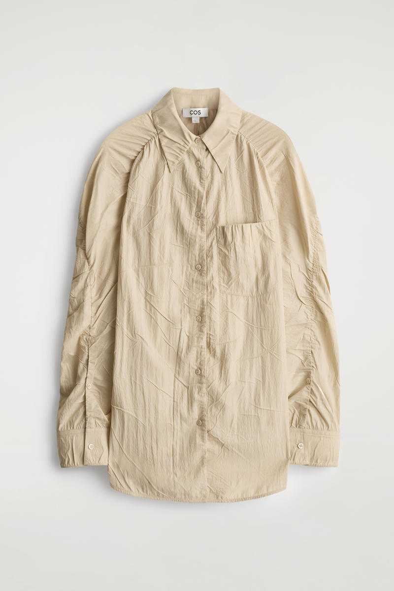 Crinkled-Silk Shirt
