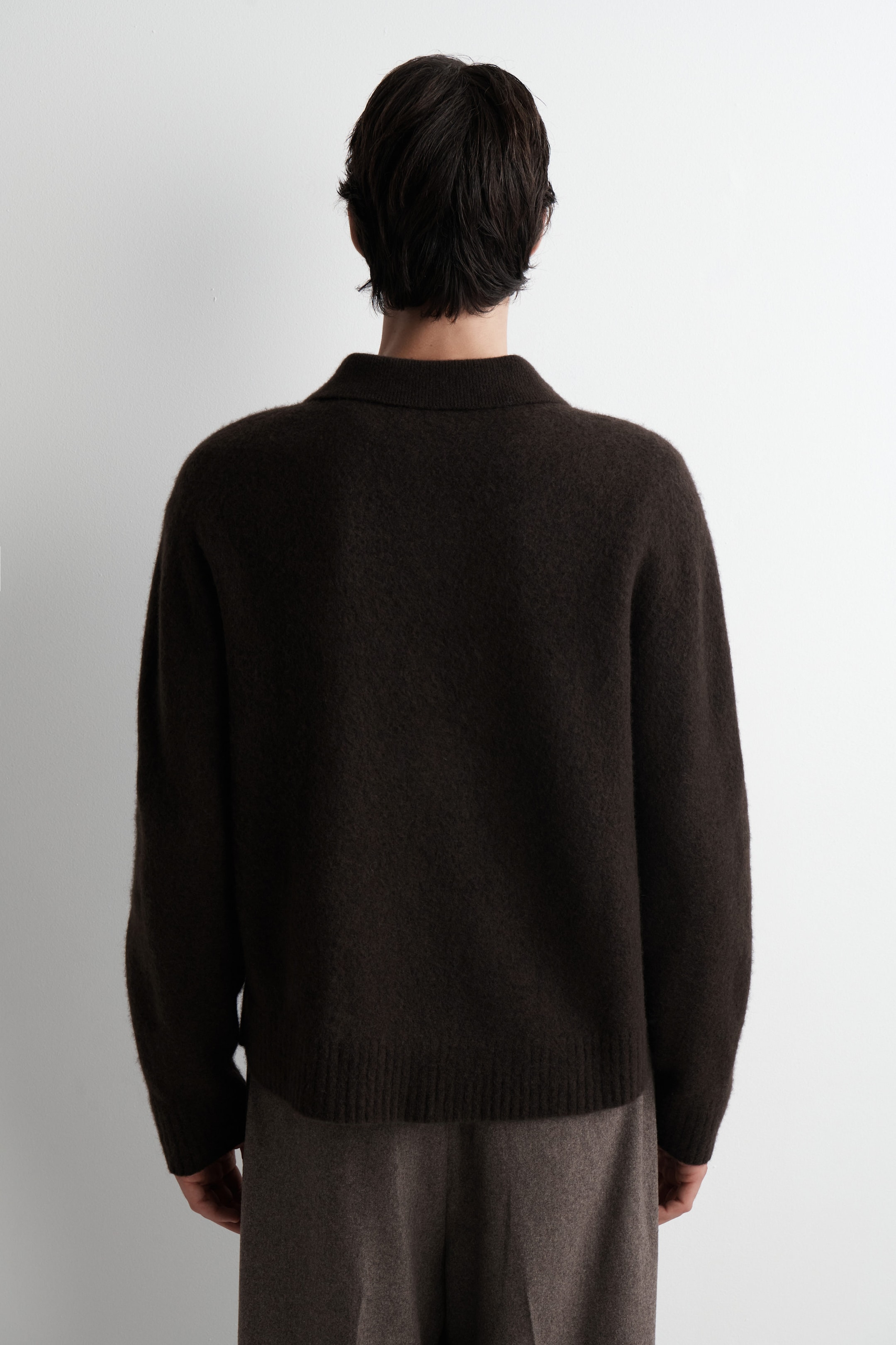 BRUSHED-WOOL POLO SHIRT