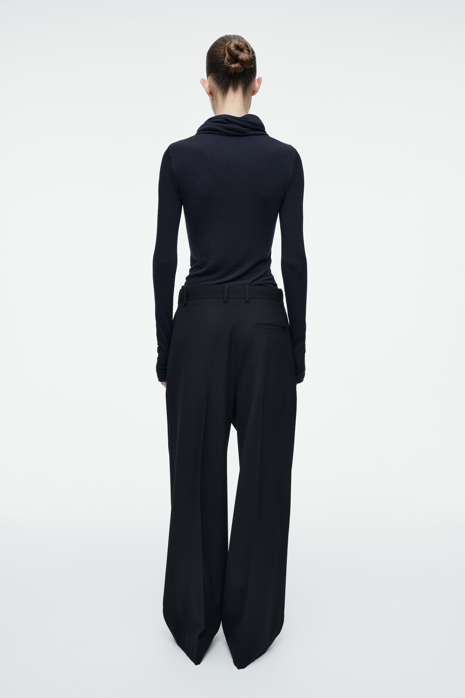 FUNNEL-NECK JERSEY TOP - DARK BLUE - 5