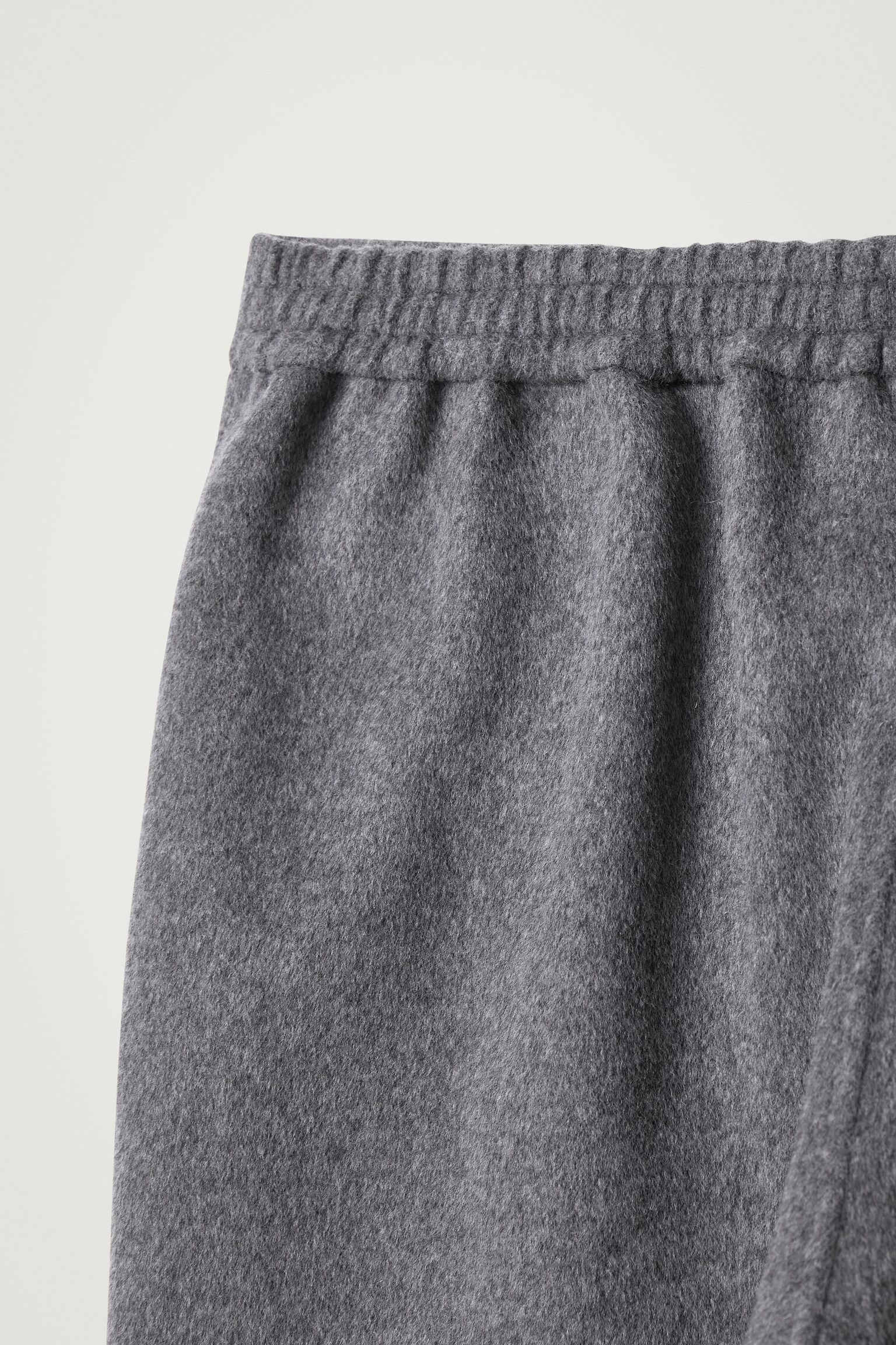PANTALON DROIT EN LAINE DOUBLE FACE - GRIS - 2