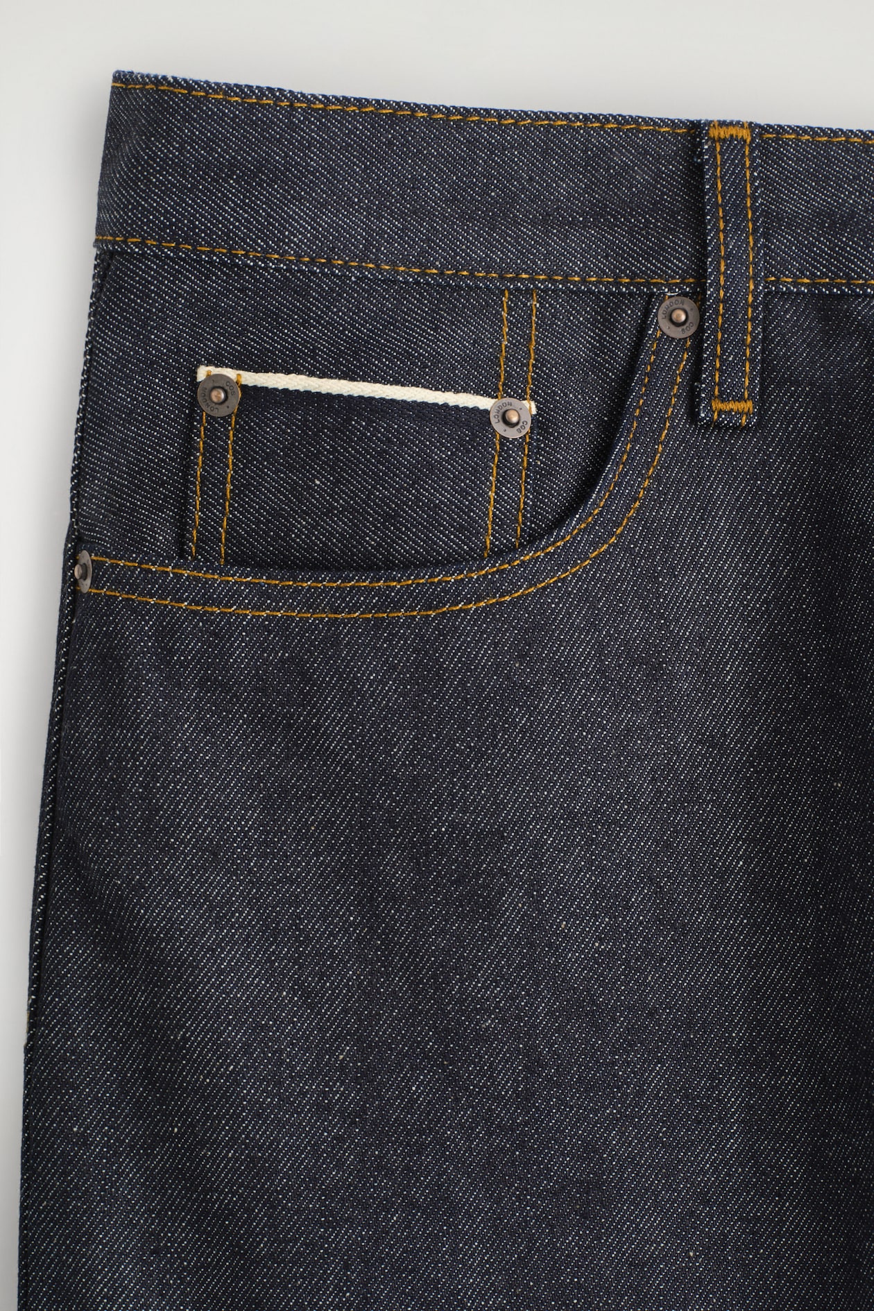 RIDER RAW SELVEDGE RELAXED-FIT STRAIGHT-LEG JEANS - RAW INDIGO