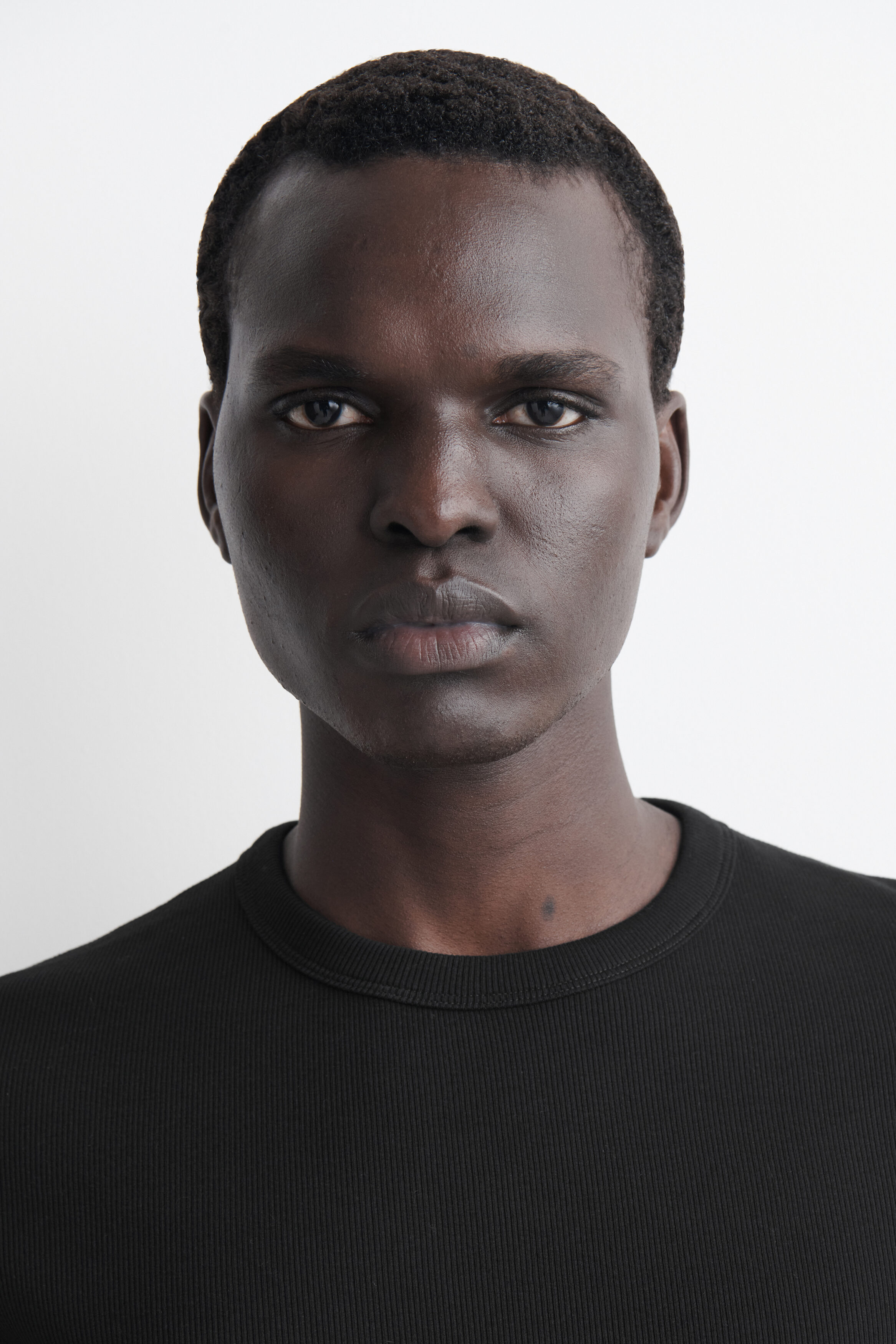 SLIM RIBBED COTTON T-SHIRT - BLACK | COS US