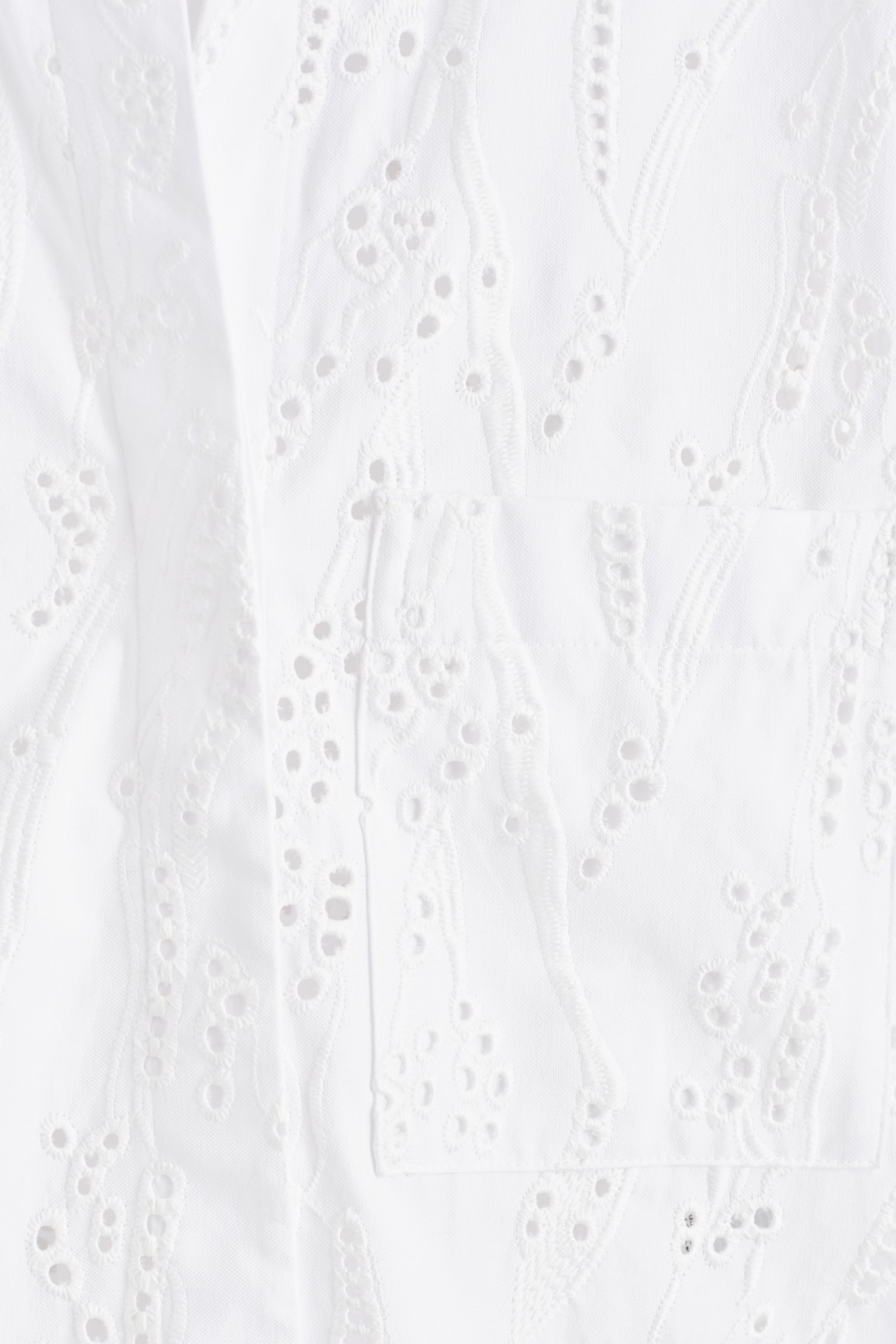 CAMICIA CROPPED CON RICAMI IN SANGALLO - BIANCO - 7