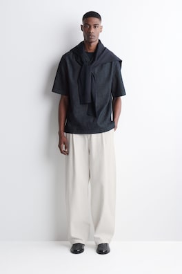 DENIM POPOVER SHIRT — INDIGO 5