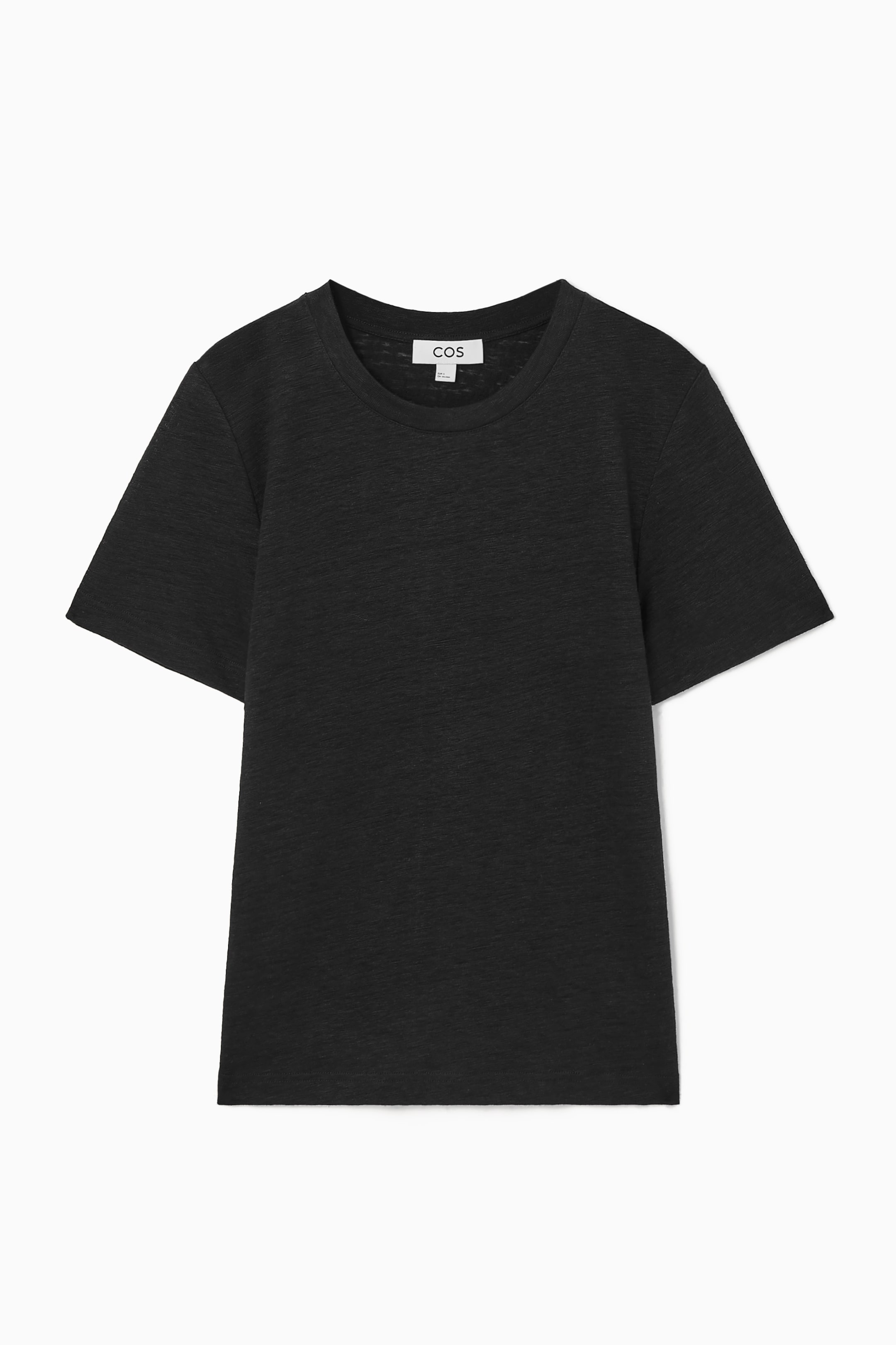 Näytä suurempi kuva: REGULAR LINEN T-SHIRT - Black - NAISET | H&M FI 1