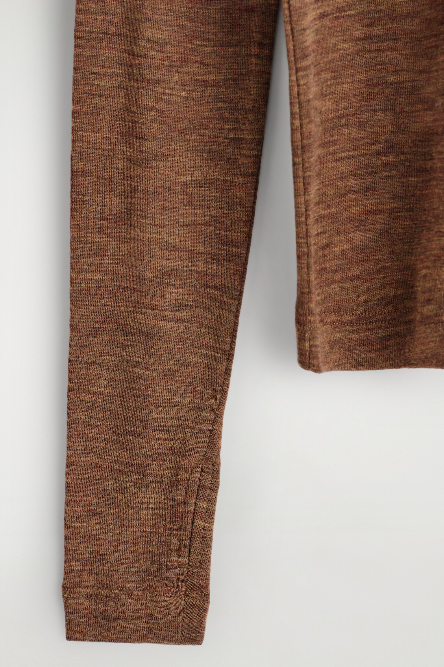 MERINO WOOL POLO SHIRT - BROWN MÉLANGE/BURGUNDY MÉLANGE/BLACK - 8