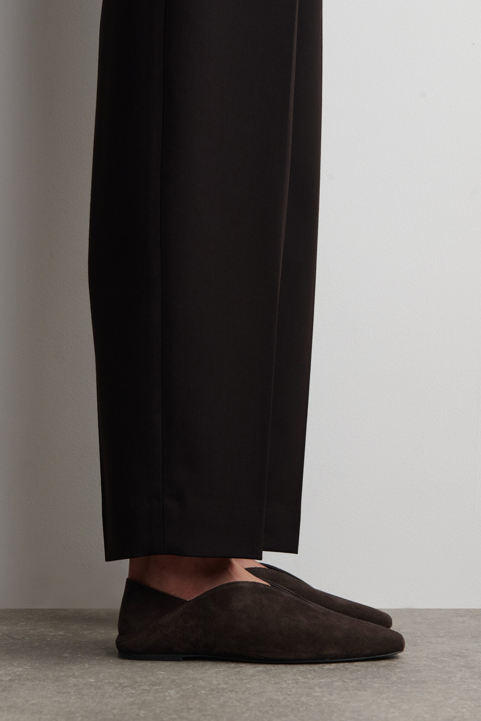 LEATHER MULES - BROWN/BLACK - 5