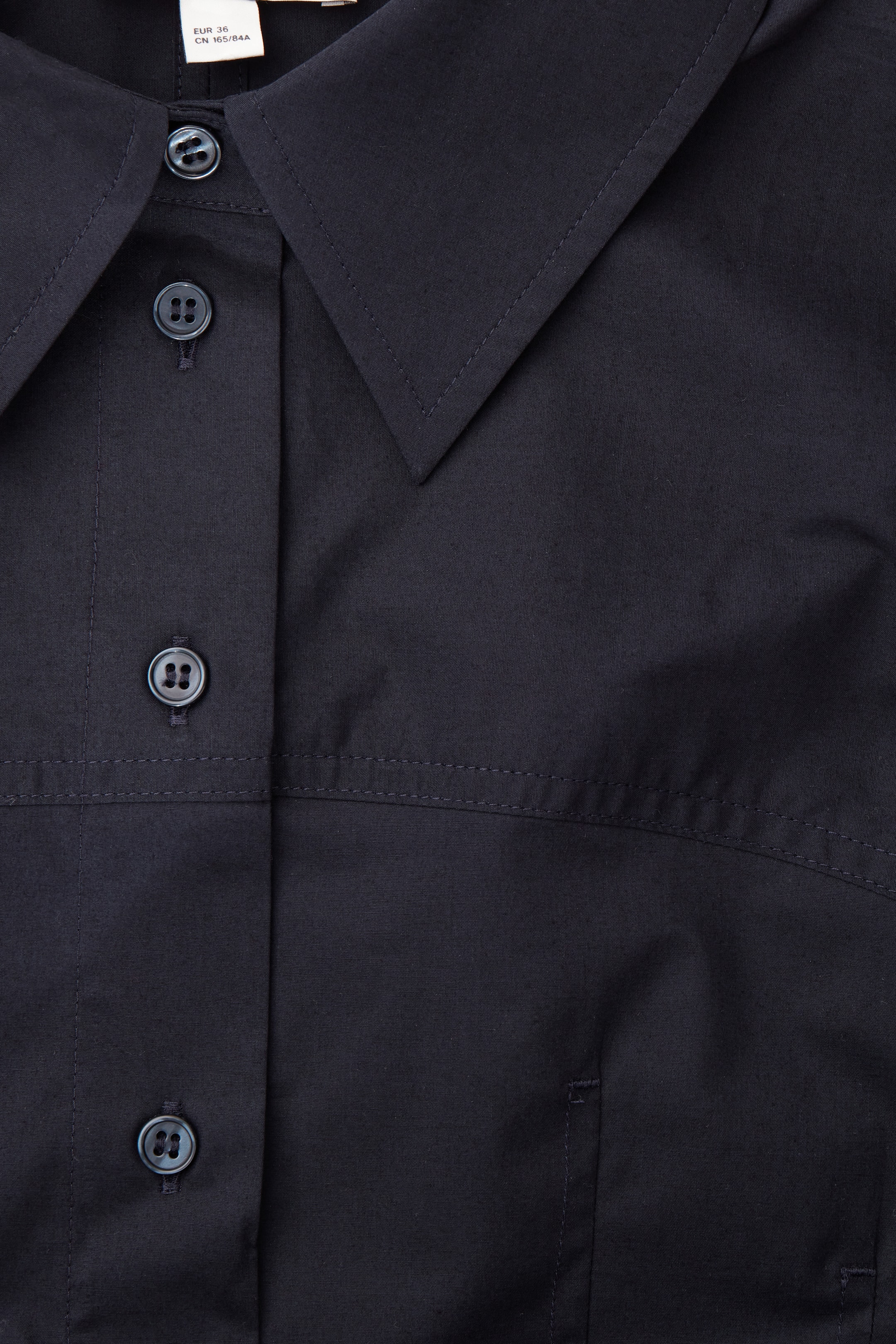 Ingrandisci l'immagine: WAISTED MIDI SHIRT DRESS - NAVY - DONNA | H&M CH 3