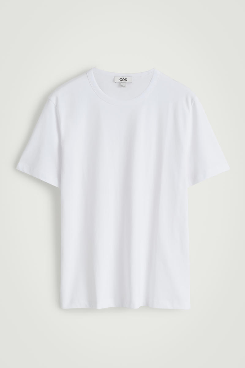 COS Brushed-Cotton T-Shirt White Men's Extra Large