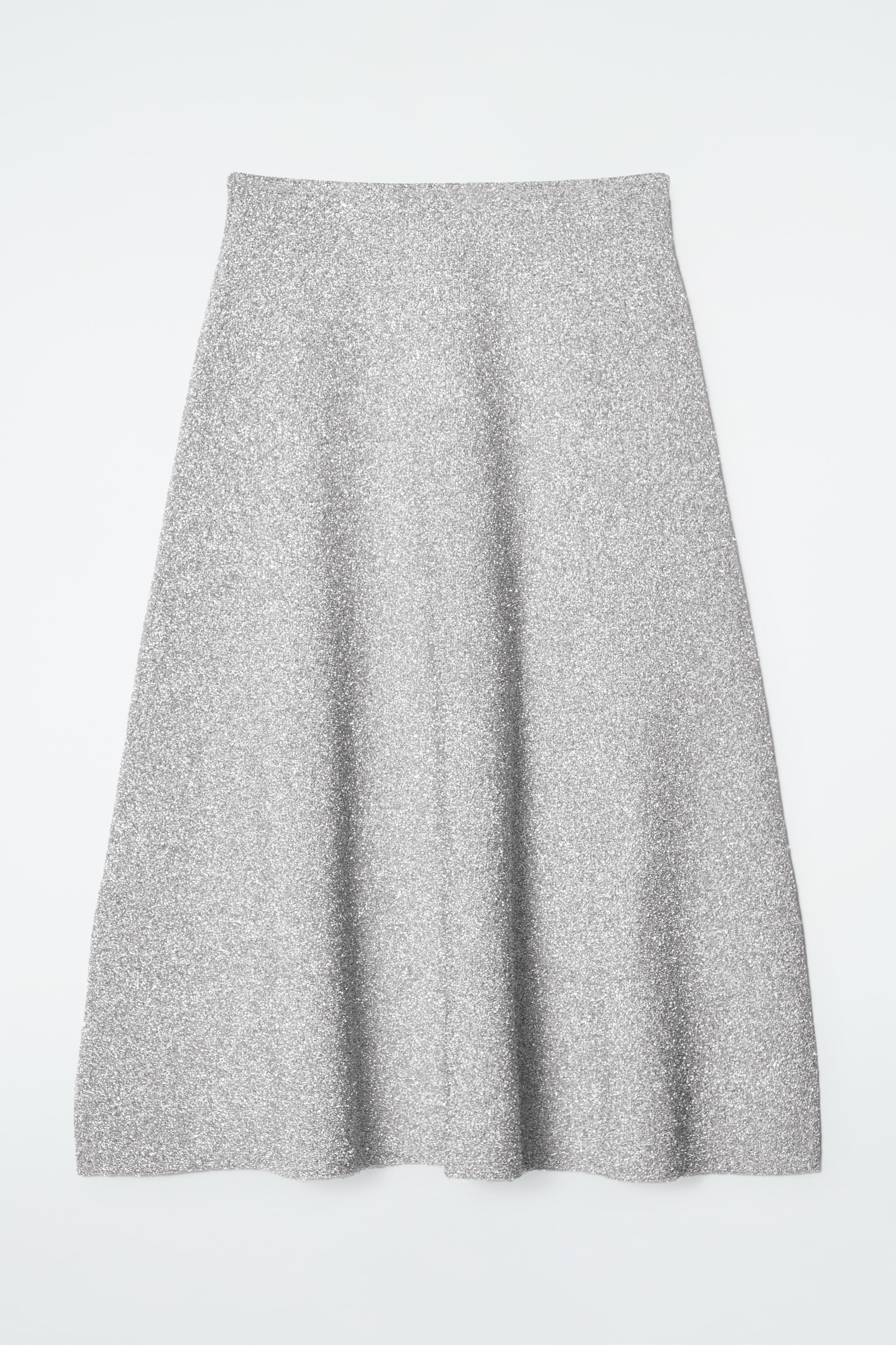 View larger image: SPARKLY MERINO WOOL MIDI SKIRT - SILVER - Ladies | H&M GB 5