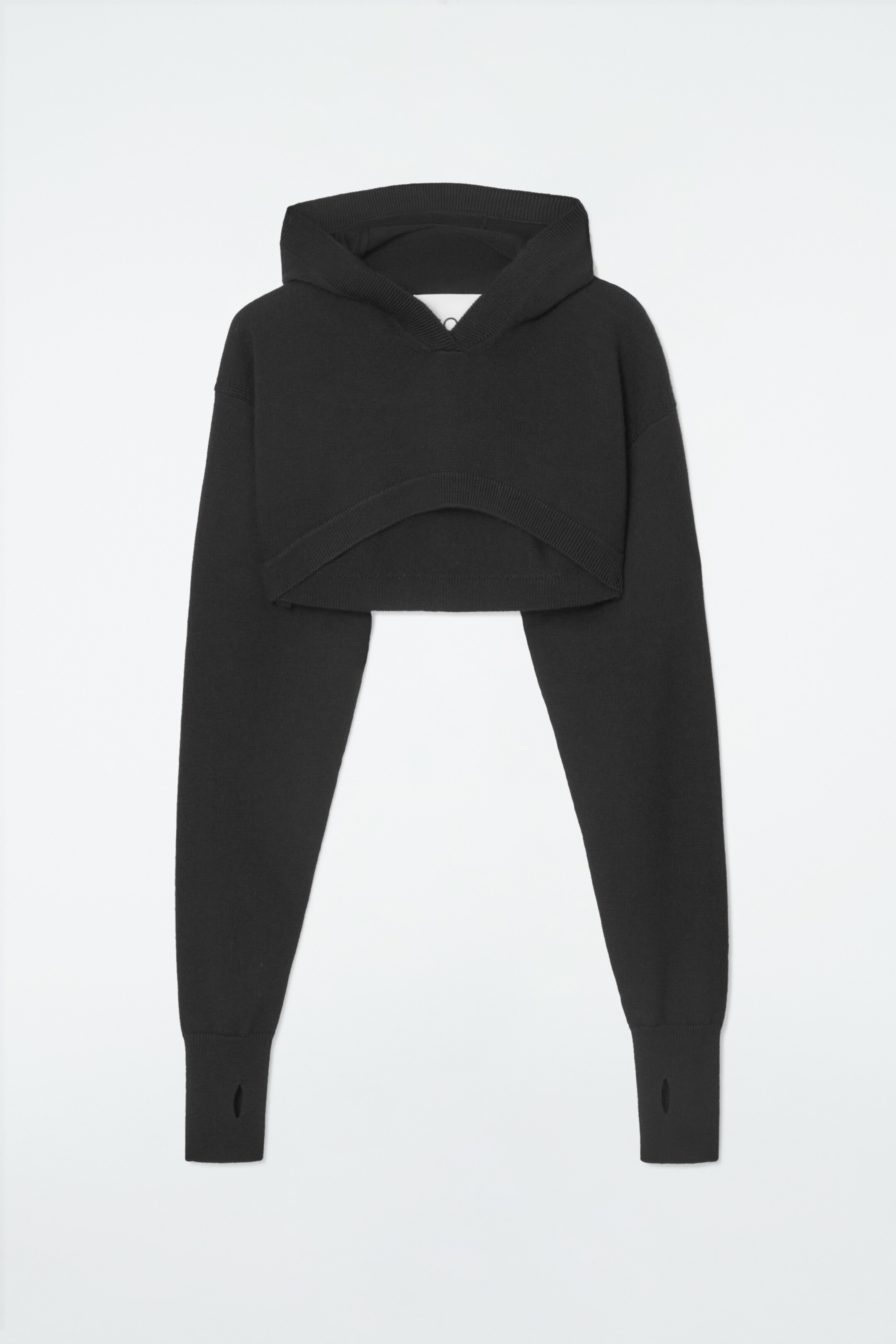 Ingrandisci l'immagine: CROPPED WOOL HOODIE - BLACK - DONNA | H&M CH 1