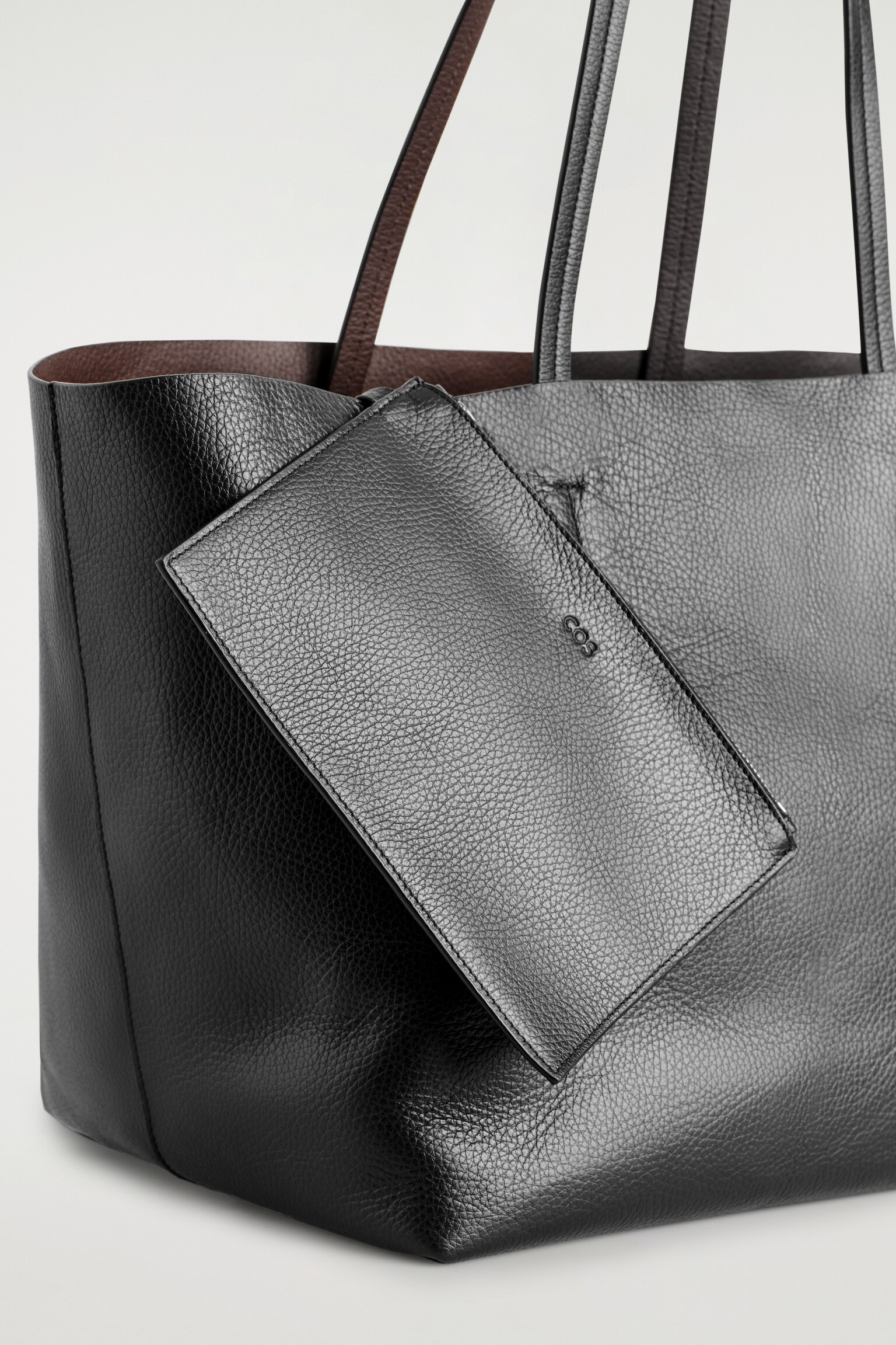 CLASSIC TOTE BAG - LEATHER - BLACK - 4