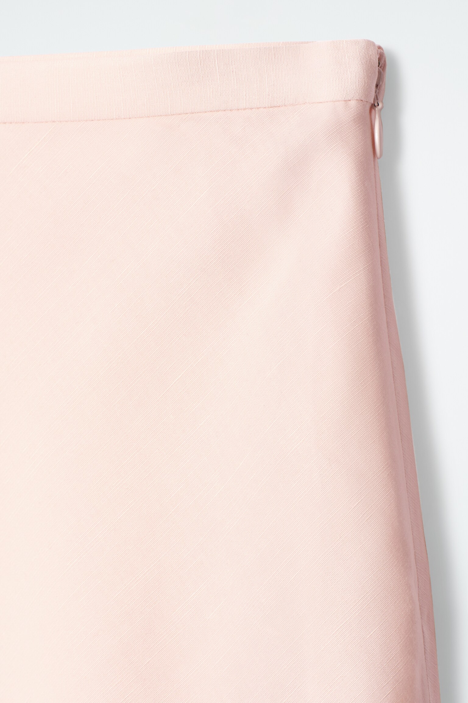 FALDA MIDI EN MEZCLA DE LINO - ROSA CLARO/NEGRO - 6