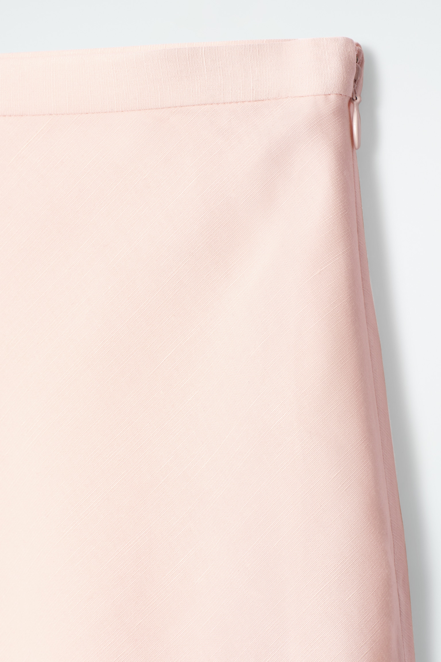 FALDA MIDI EN MEZCLA DE LINO - ROSA CLARO/NEGRO - 7